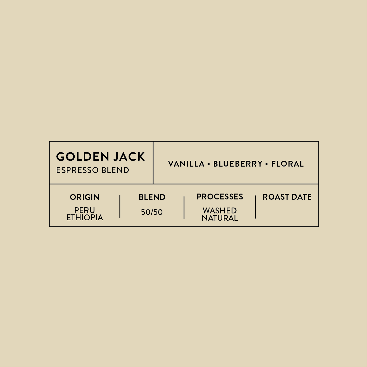 Golden Jack Espresso Blend
