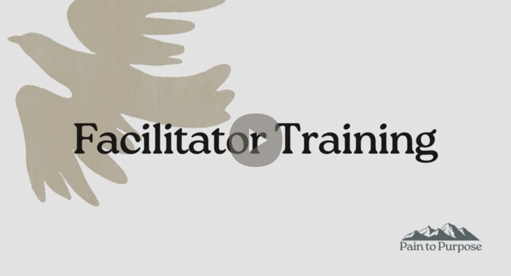 Pain to Purpose Facilitator Training Video and Outline