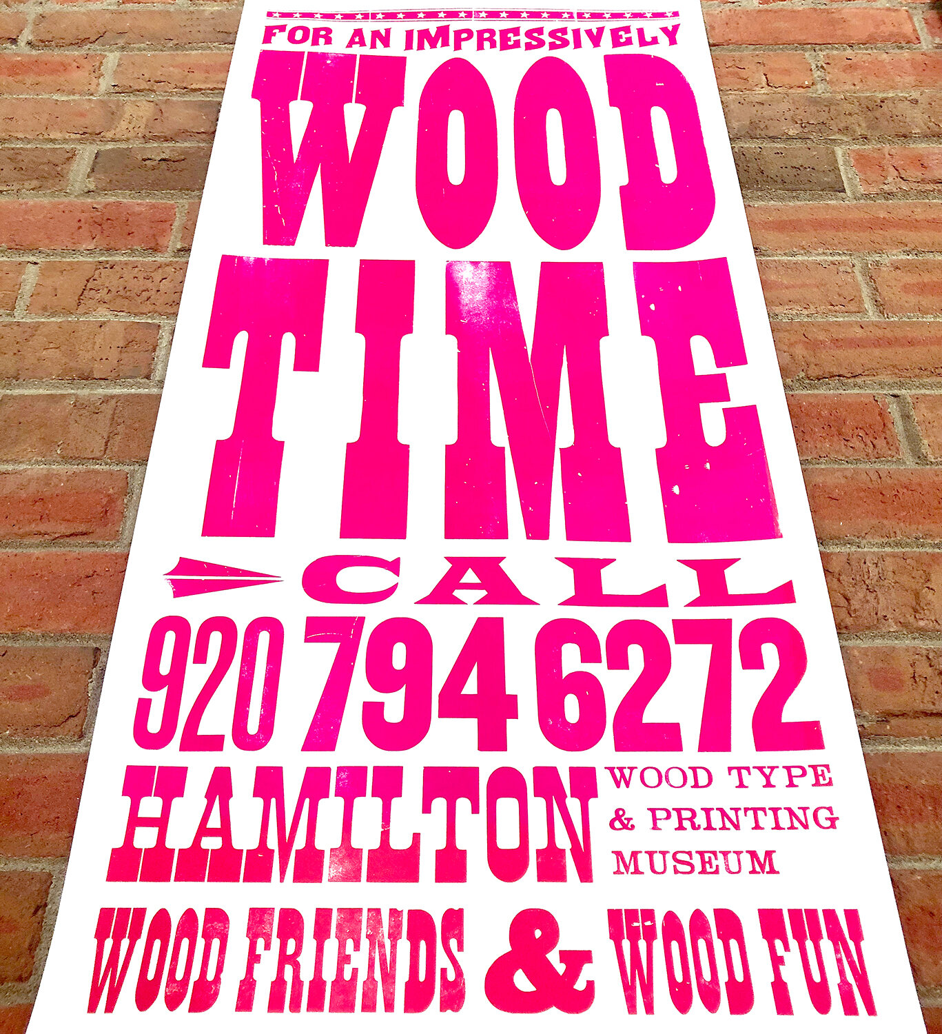For a wood time... letterpress print