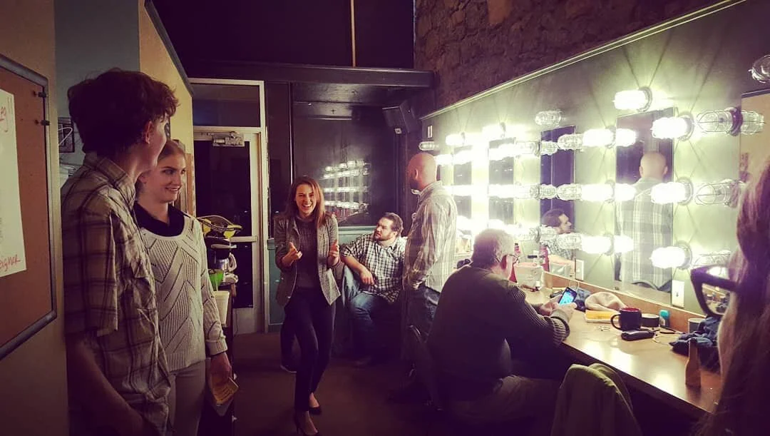 That pre-show energy. No matter the night, no matter the show, you know that similar feeling when your stomach begins to tense and flutter with anticipation. We all have our routine, even if we don't think so. Show time!

#dinnertheatre #communitythe