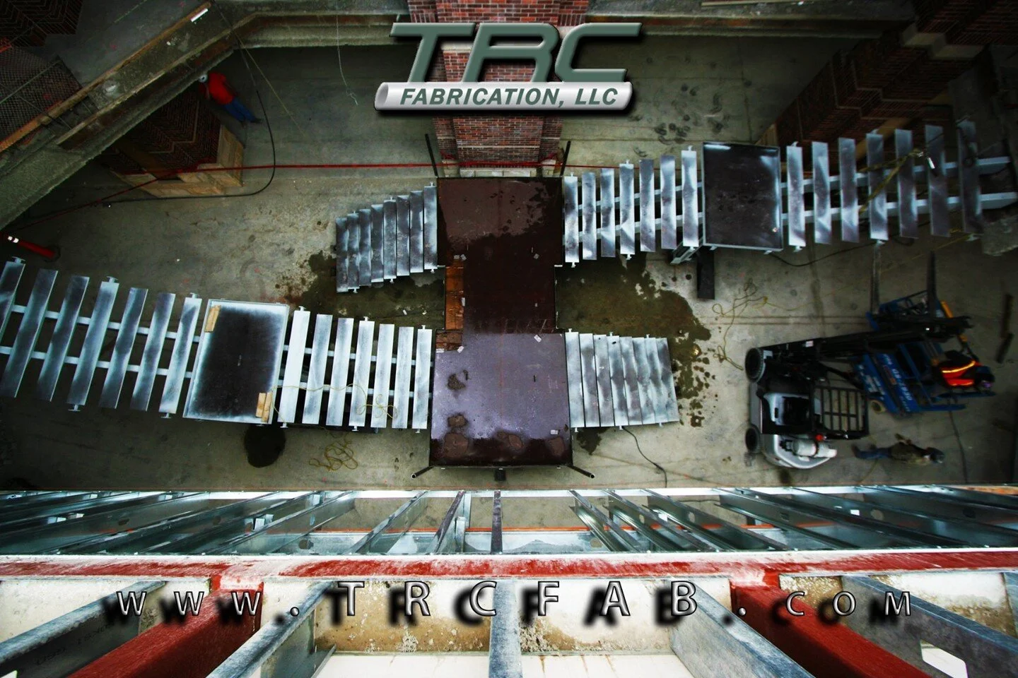 An overhead view of the grand stairway we fabricated for St. Luke's Hospital in Twin Falls, Idaho.

#fabricators #fabrication #weld #welders #construction #miscellaneoussteel #structuralsteel #steel #metal #metalworking