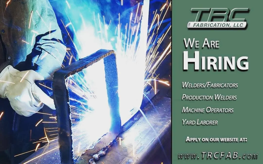 Are you in need of a career change in Idaho Falls? TRC Fabrication, LLC is looking for immediate candidates for multiple positions: Welders/Fabricators, Production Welders, Machine Operators, and Yard Laborers. 

For job descriptions or to apply imme