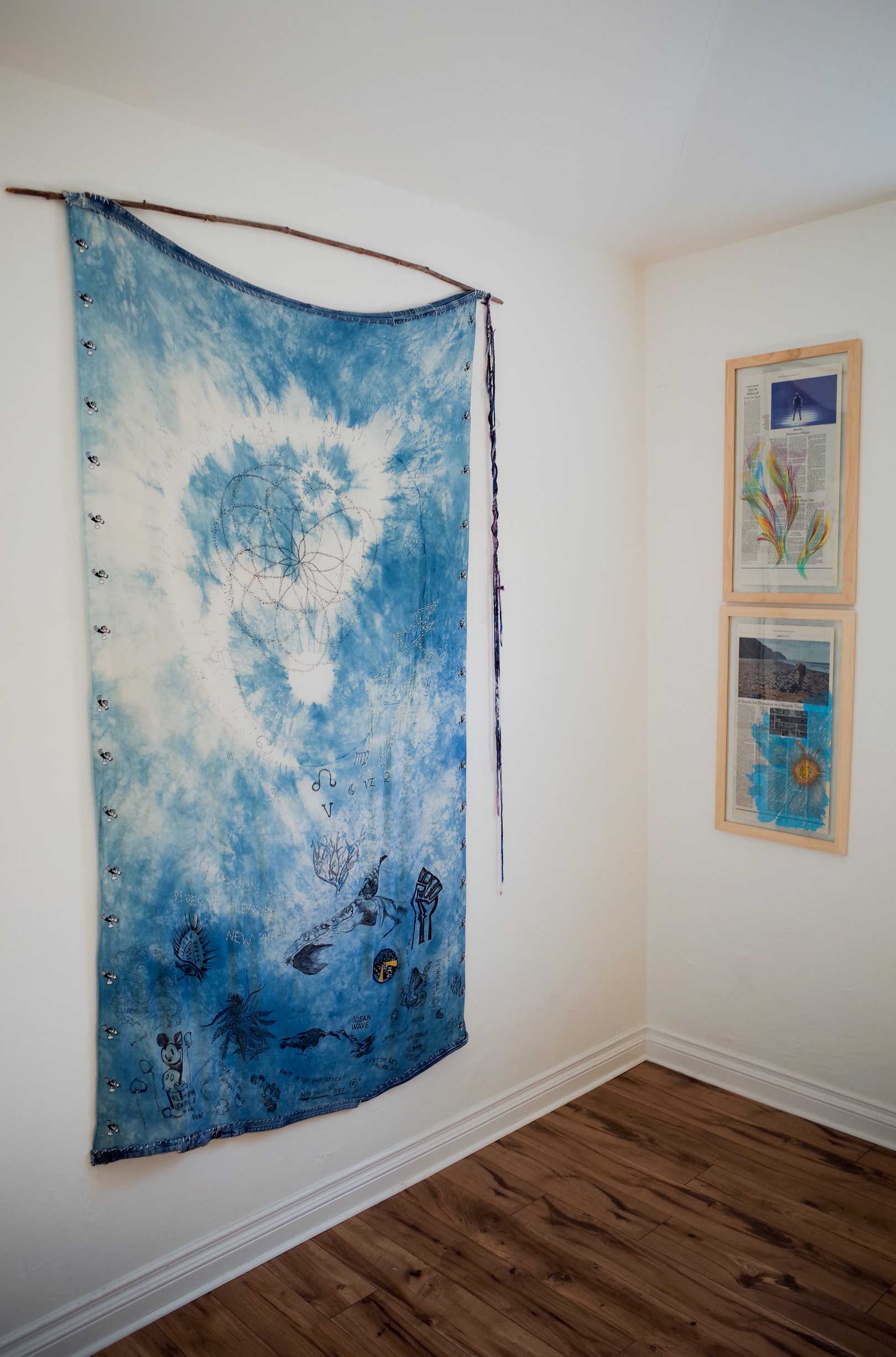 Silk Banner Drawing and Newsprint Drawings