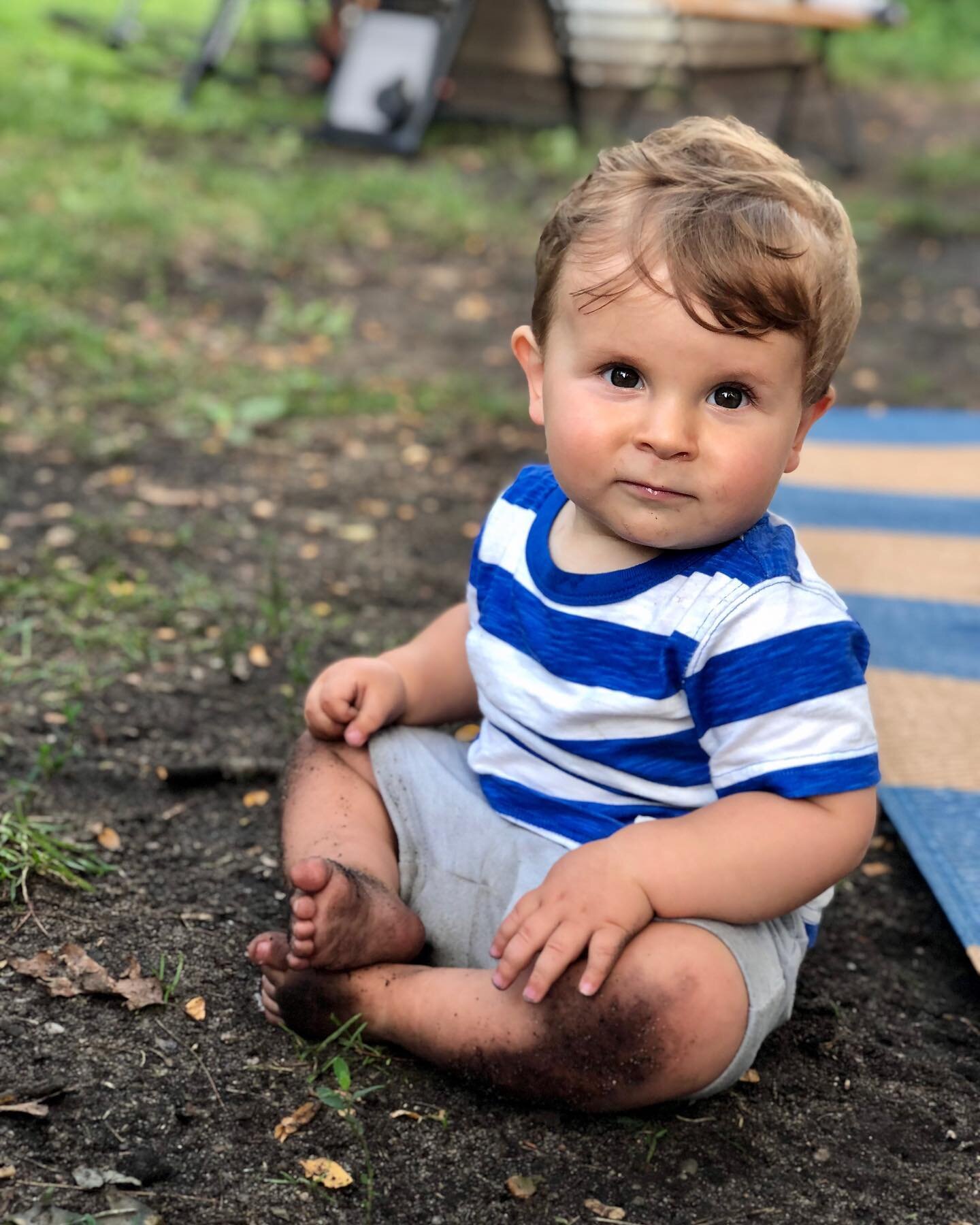 So this is what it&rsquo;s like camping with a crawler&hellip;🤣🤣🤣 Will his clothes ever come clean, though?