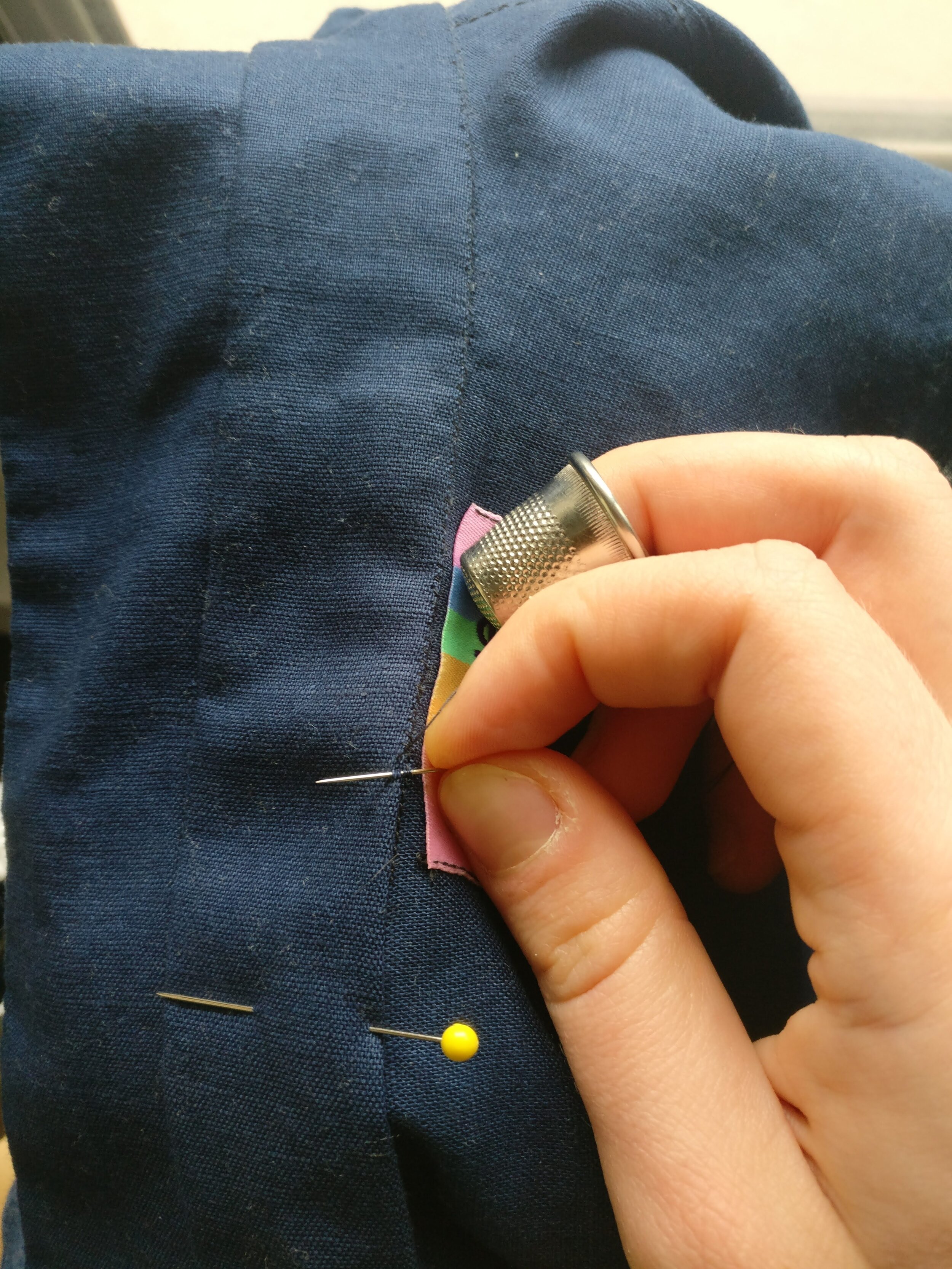 How to sew a hook and eye by hand 