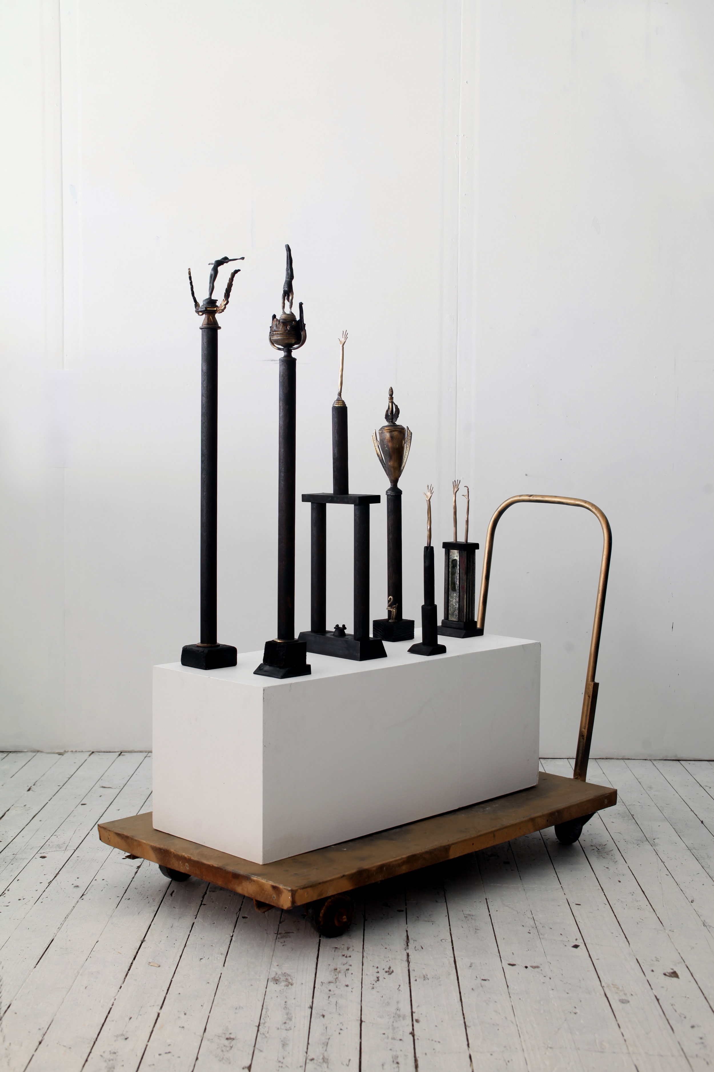 Trophies , studio installation view.