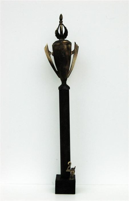 2nd, 2013, wood, found trophy parts, glue, 610 x 130 x 75mm