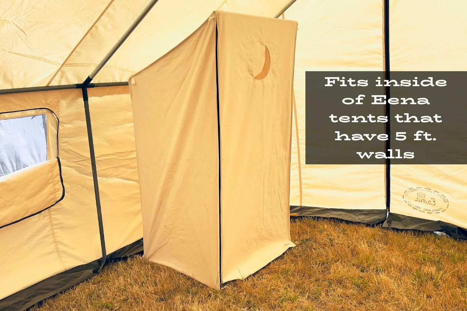 privacy tent in wall tent