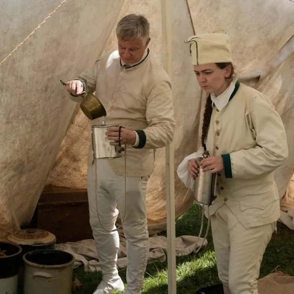 Canvas Tents Commonly Used During American War Reenactments
