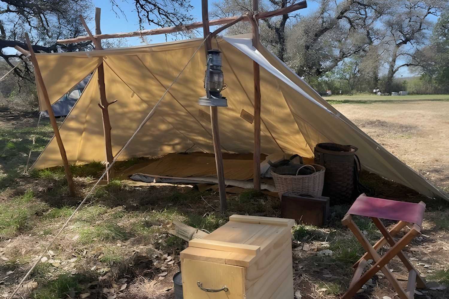 canvas lean to with wood frame