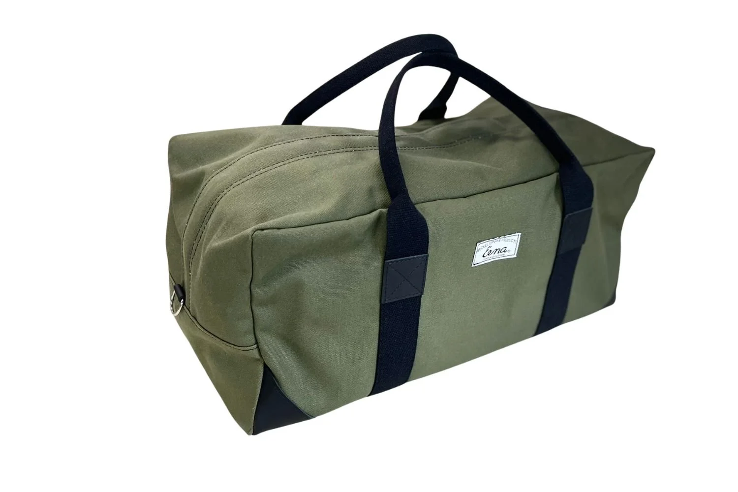 side of ranger duffel bag on white background