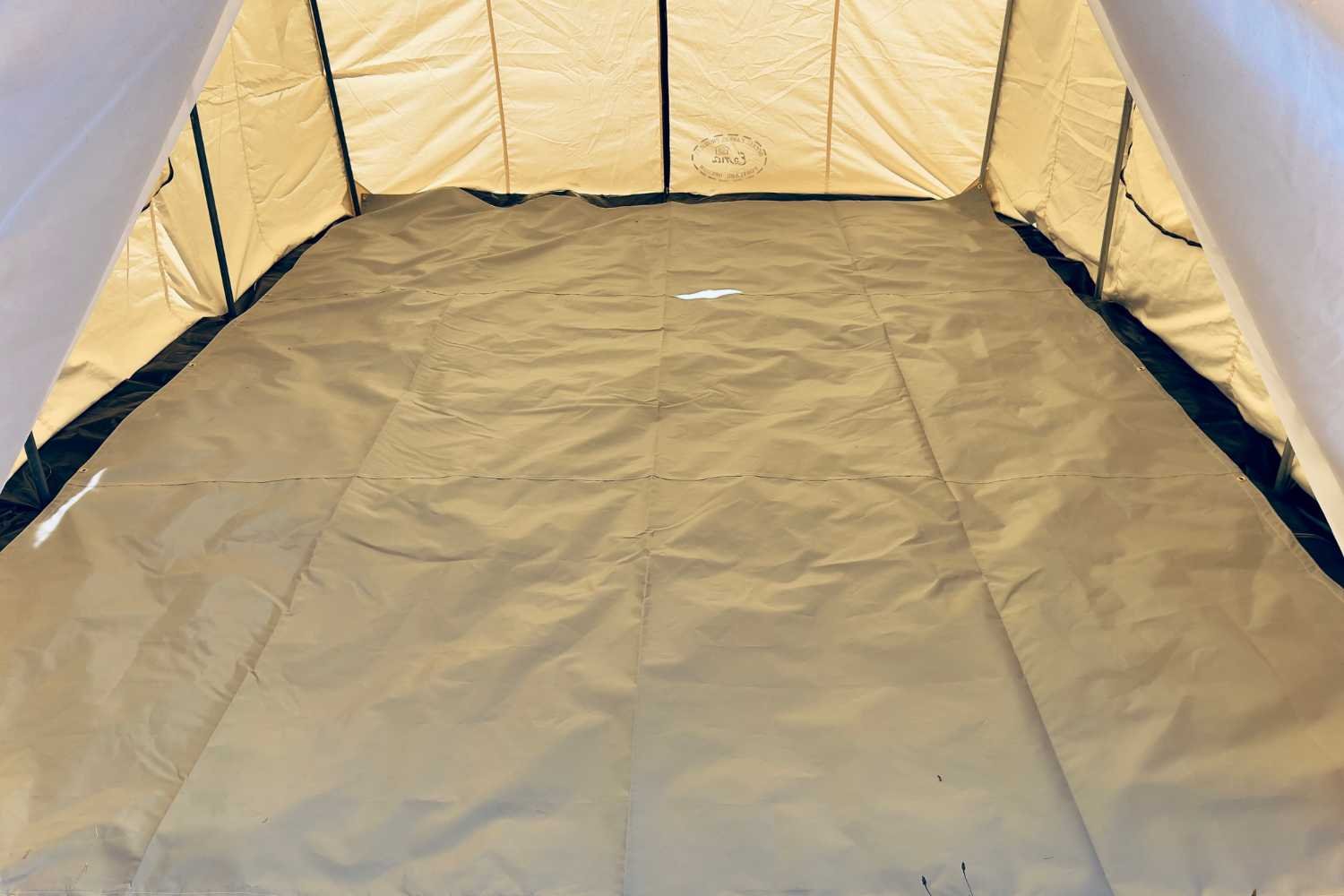 floor inside of wall tent
