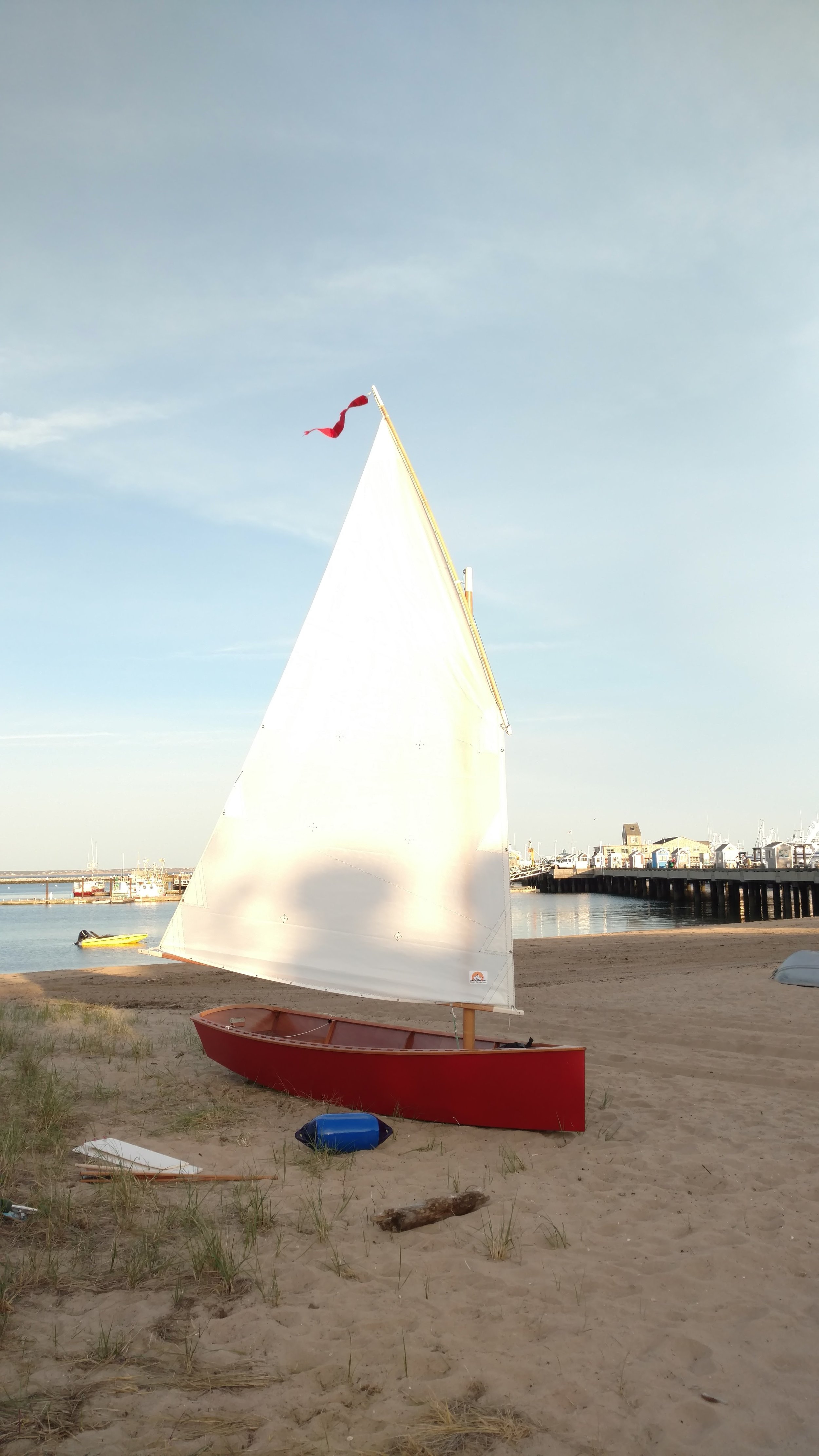 This is a lightweight, fast sailboat I built in 2017. Design by Michael Storer.