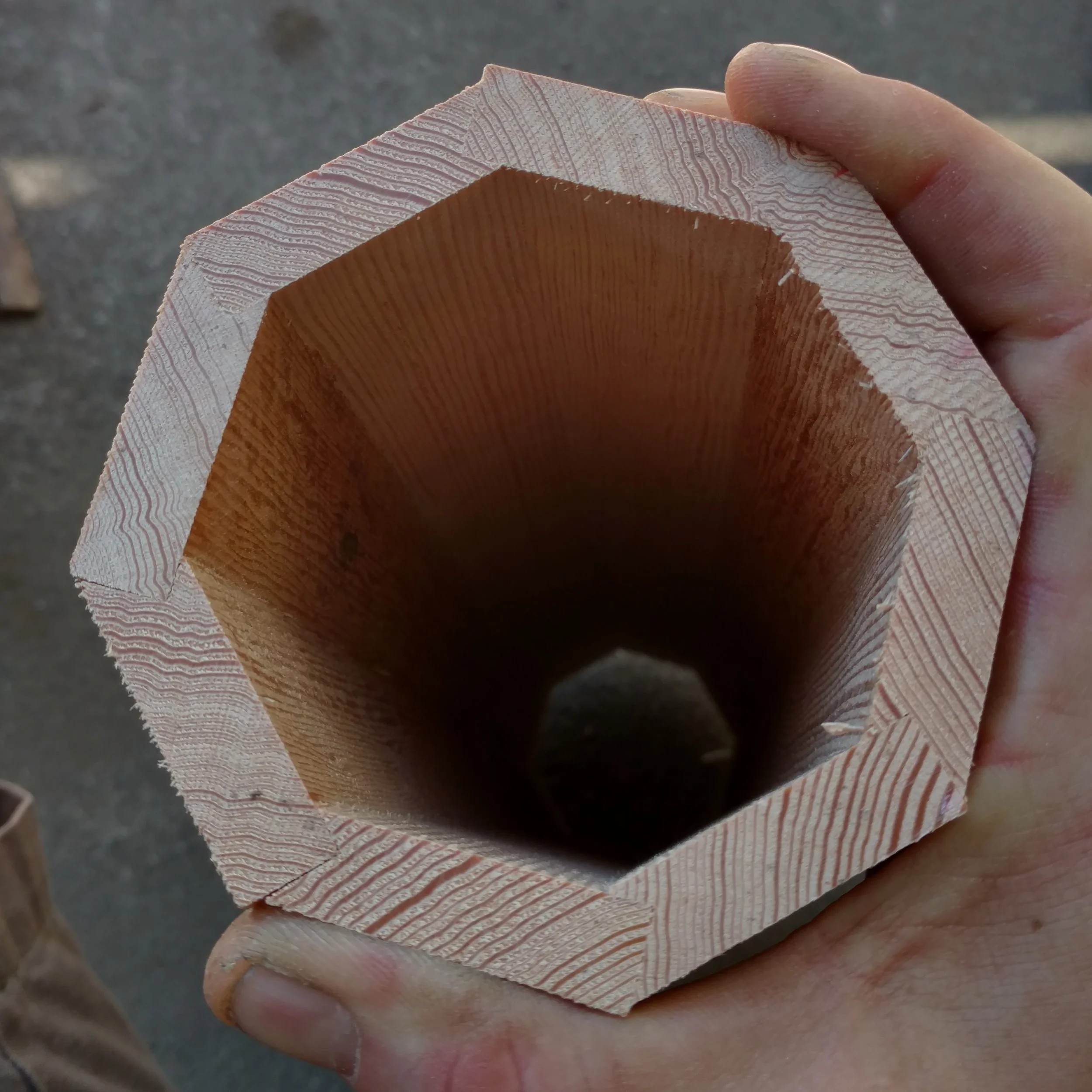 Birdsmouth mast sample joinery