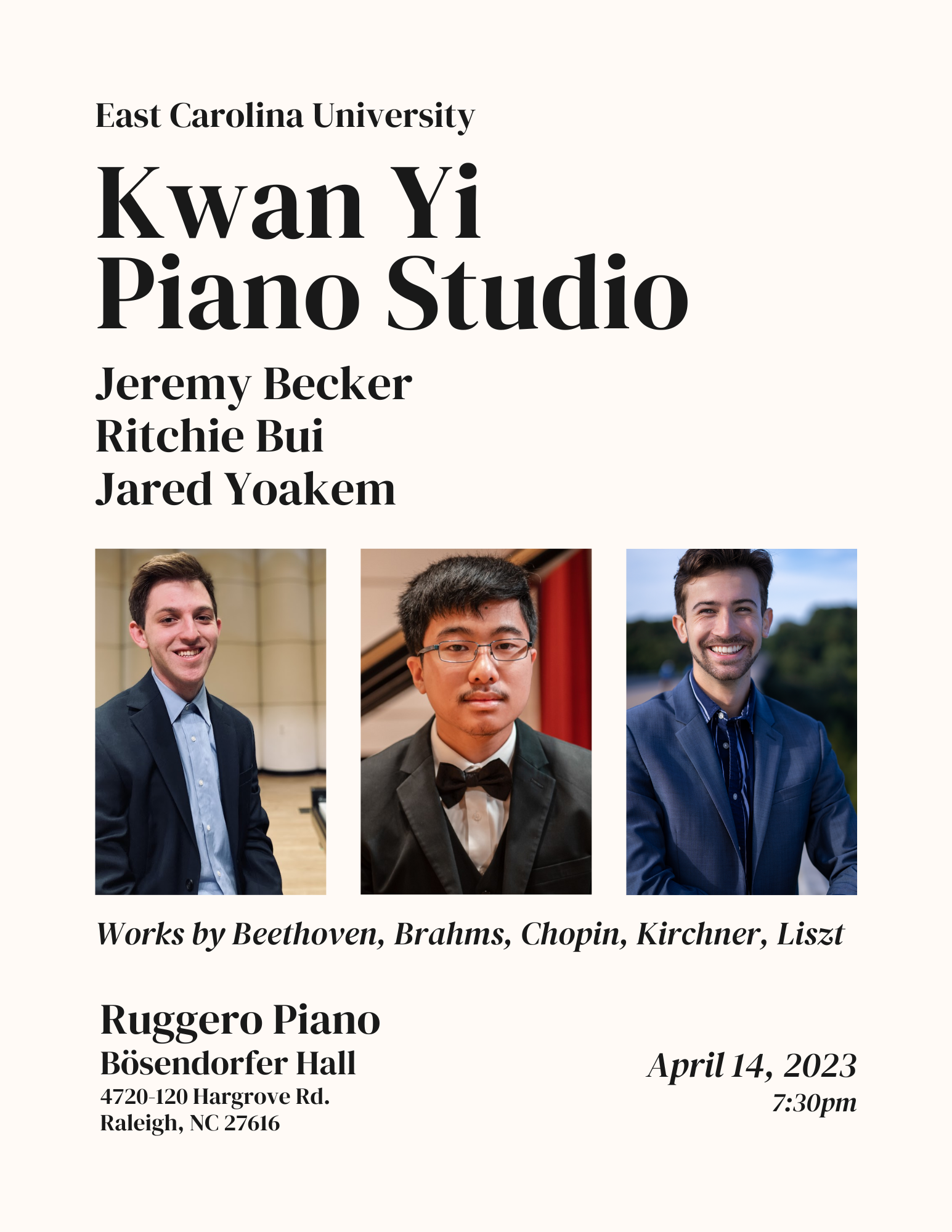 Kwan Yi Studio Recital at Ruggero Piano Company