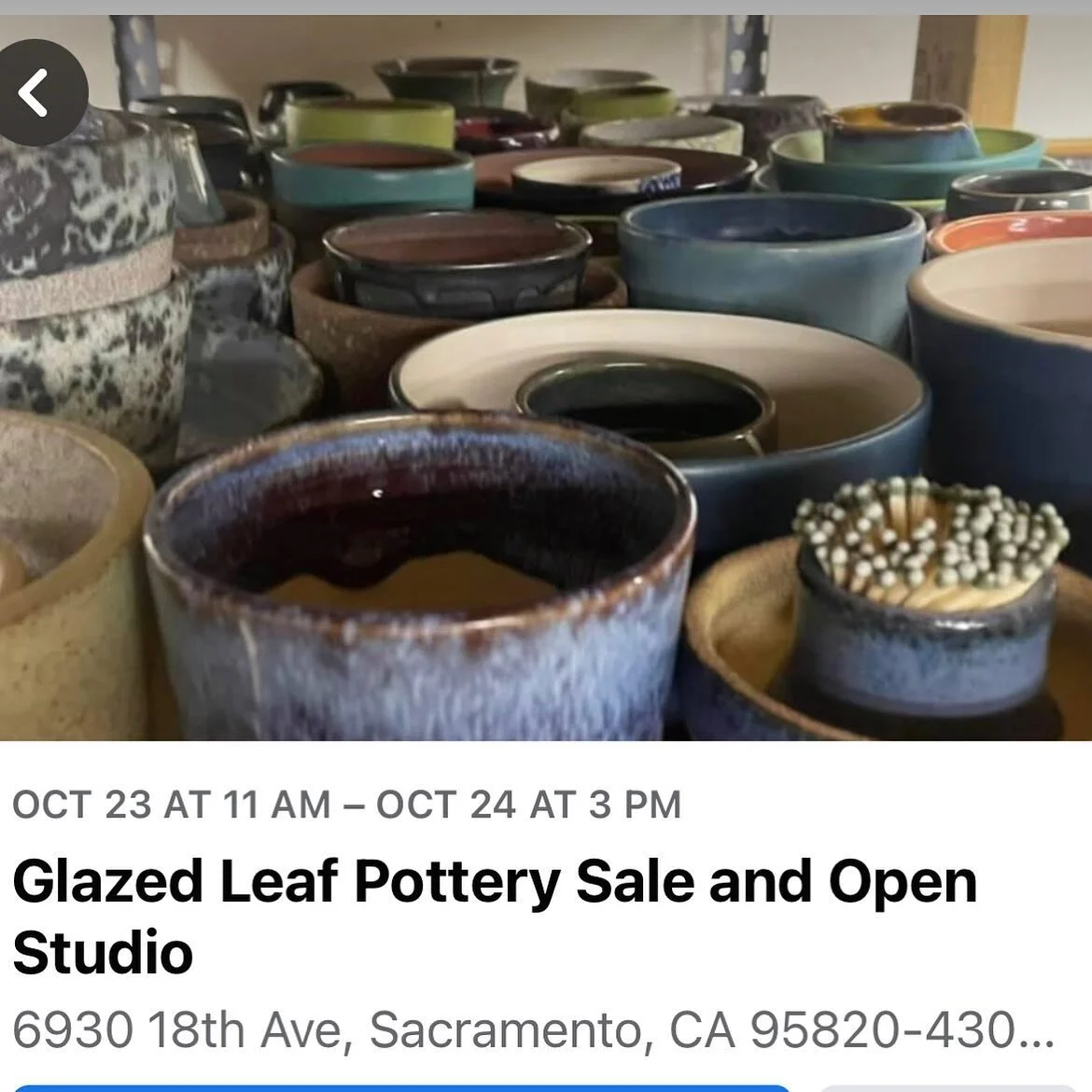 Change of venue!! It&rsquo;s going to finally rain Sunday. That means you can come visit me in my garage studio and score some pottery and plants directly from where they are created. I&rsquo;ll have my garage door open Saturday (October 23rd) and Su