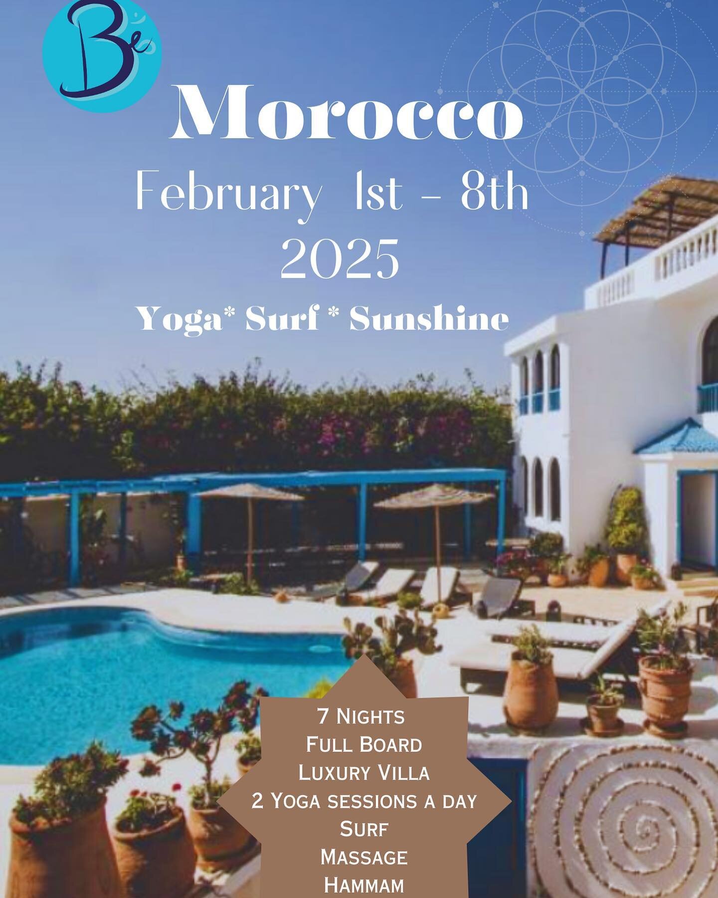 🇲🇦☀️🇲🇦 Join us in winter 2025 for some sunshine in Morocco 🇲🇦.
.
We&rsquo;re taking bookings now with 6 month payment plans available ( no interest ) 😊 .
.
Prices based on 2/3 sharing a double/twin or triple room and includes;

☀️3 Yoga &amp; 