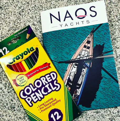 Naos Yachts custom coloring book