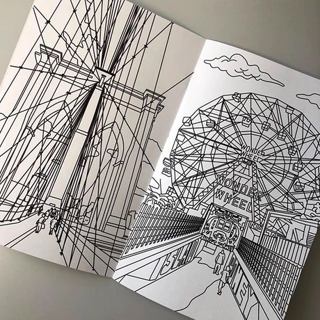 coney island custom coloring book