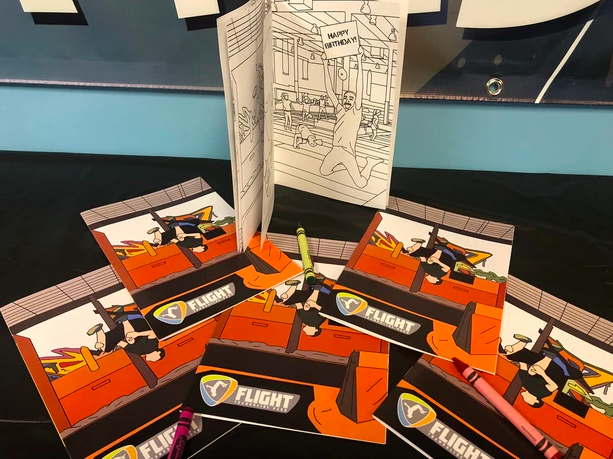 Flight Albany custom coloring book