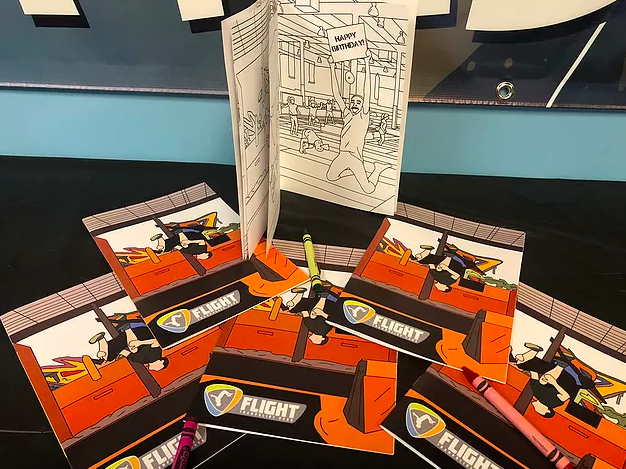 Custom trampoline coloring book