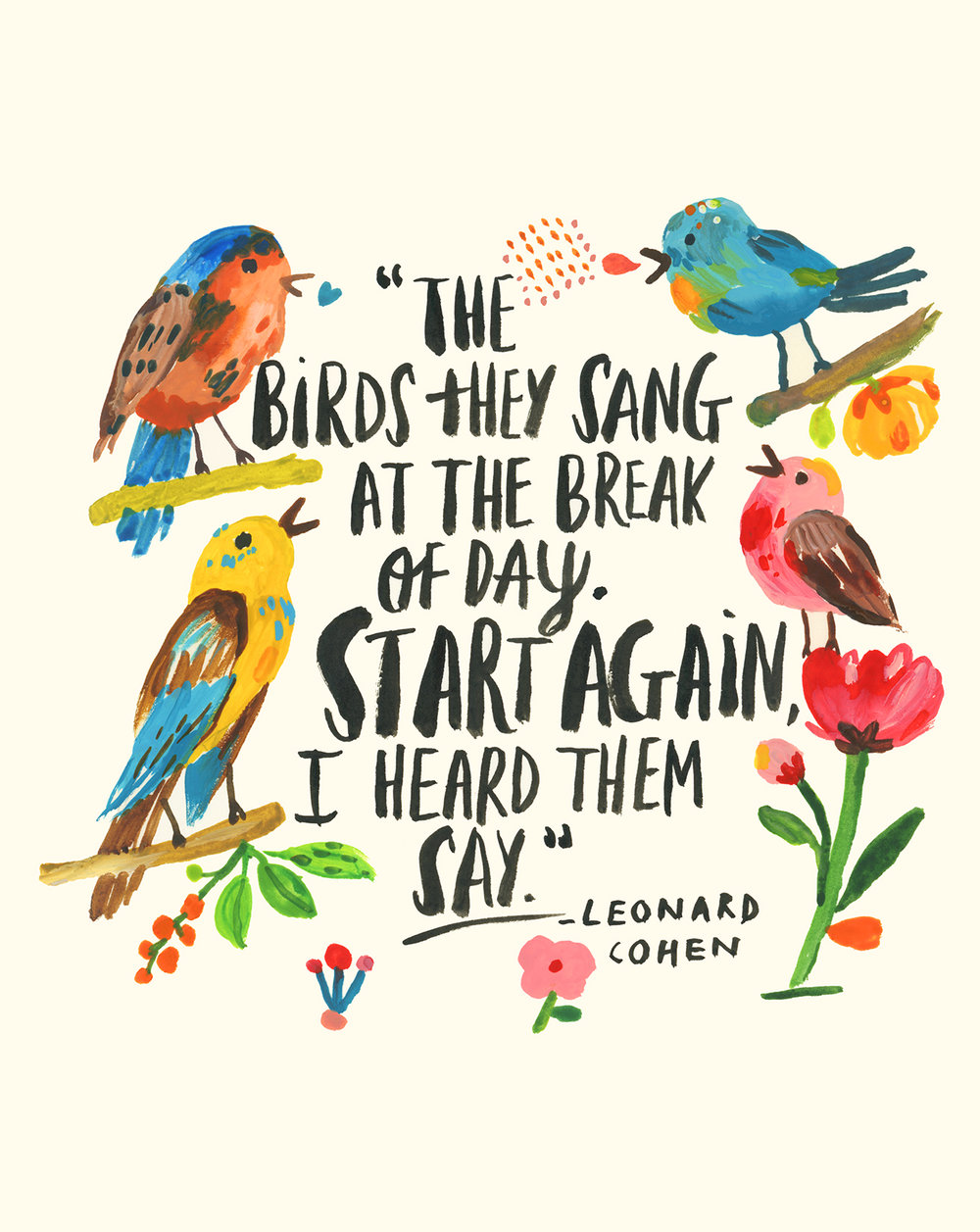 Birds Sang large and print —