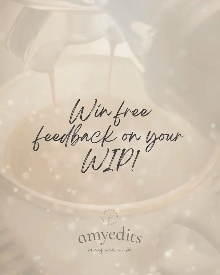 Want to win some free feedback on your writing? ✍️👀⁣
⁣⁣
Here&rsquo;s how to enter:⁣⁣
🤝 Follow me here on Instagram⁣⁣
🫶 Like this post⁣⁣
🗣️ Leave a comment telling me about the WIP you want feedback on ⁣⁣
⁣⁣
Want an extra entry?⁣⁣
🏷️ Tag a fellow