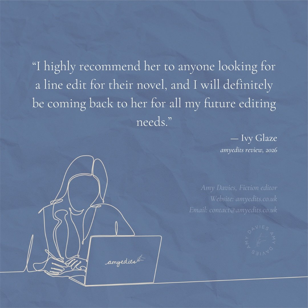 Here&rsquo;s a review from earlier this year, a lovely new client of mine who is writing romance and characters who simply won&rsquo;t do as they&rsquo;re told.⁣ 🤪
⁣
Thanks again for the trust @author.ivy.glaze 🙏 ⁣
⁣
Happy writing! ✍️ ⁣
⁣
𝘍𝘶𝘭𝘭 