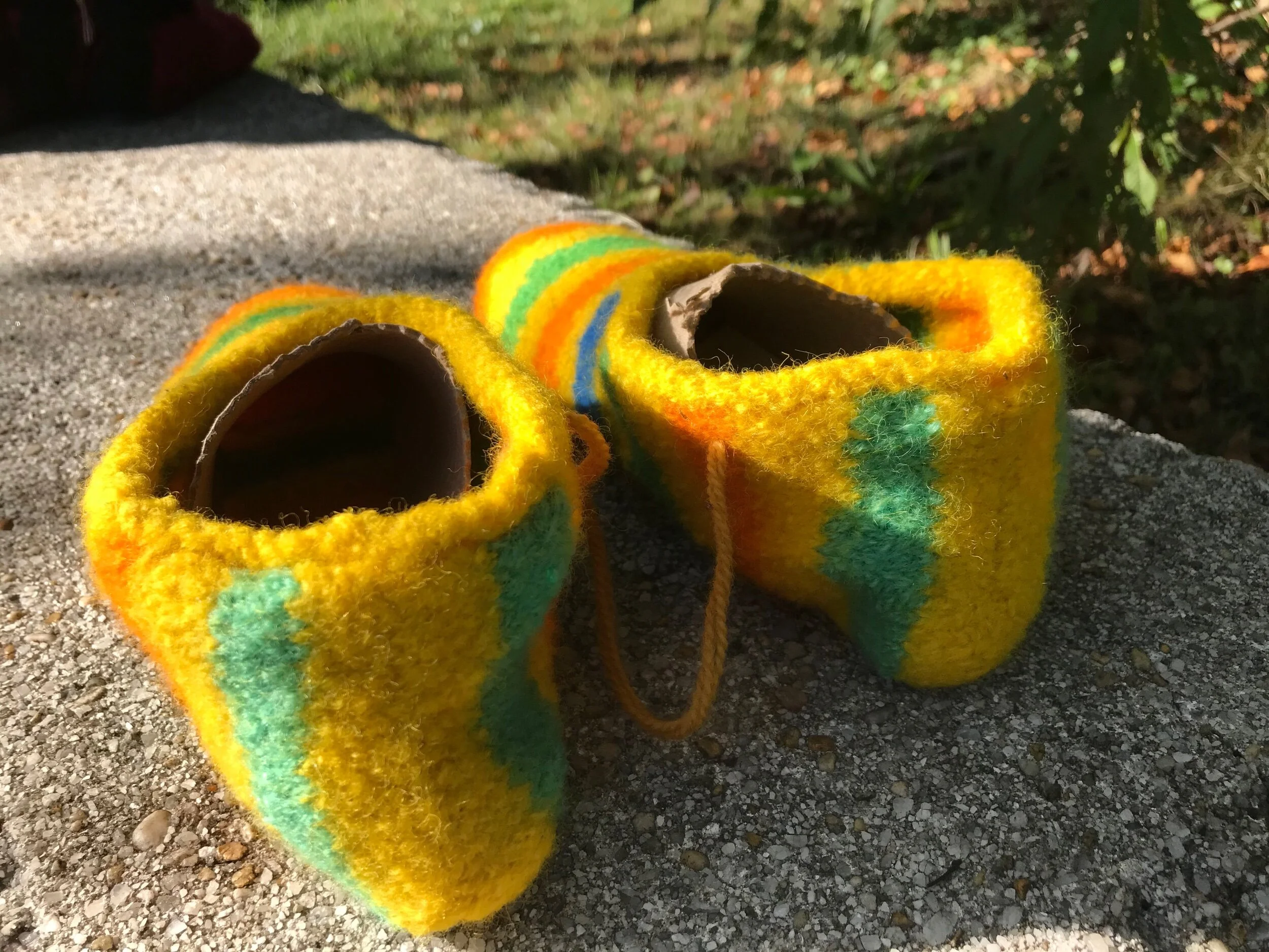 felted wool slippers