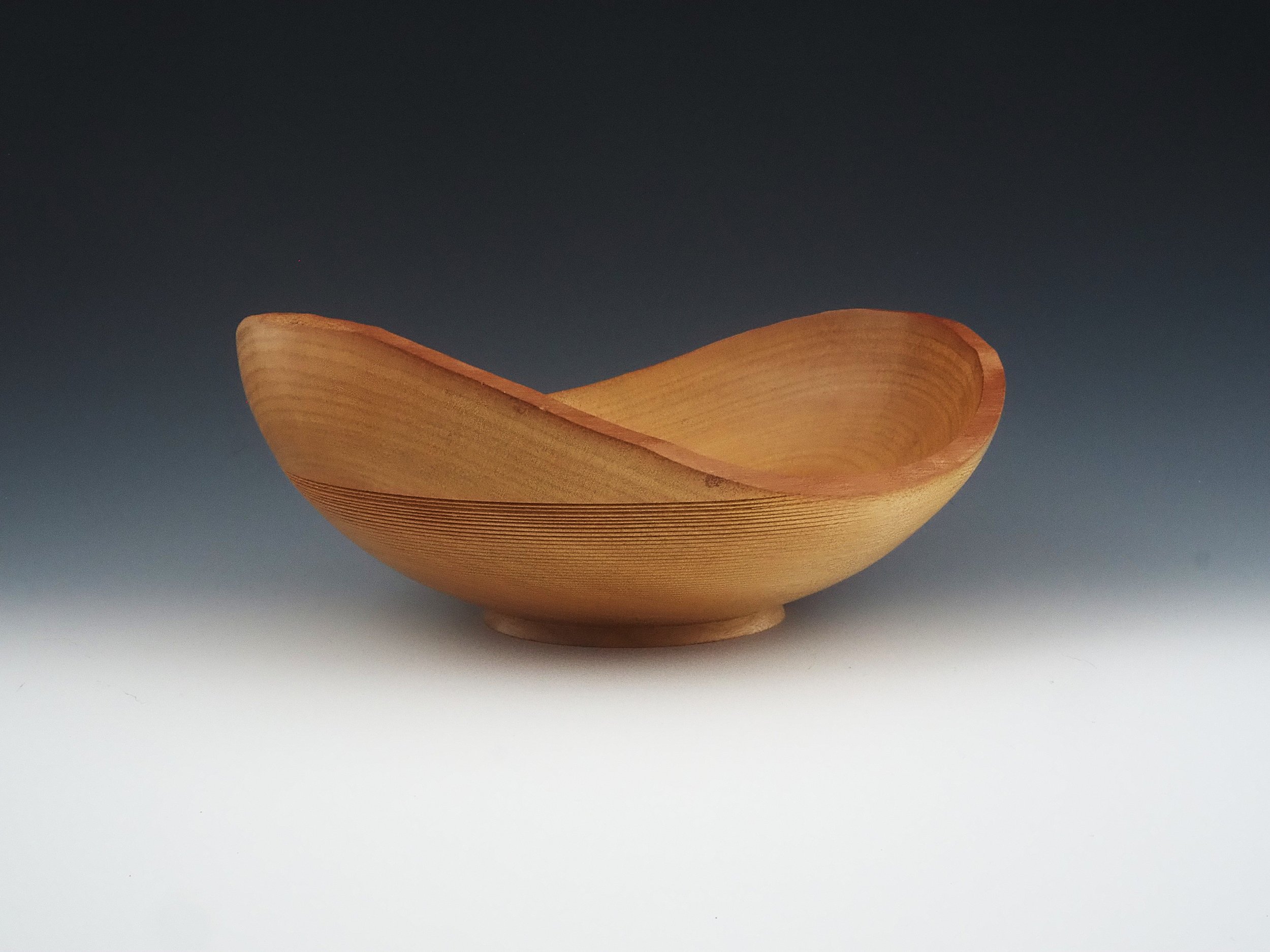 Bay Laurel bird's mouth bowl with grooves