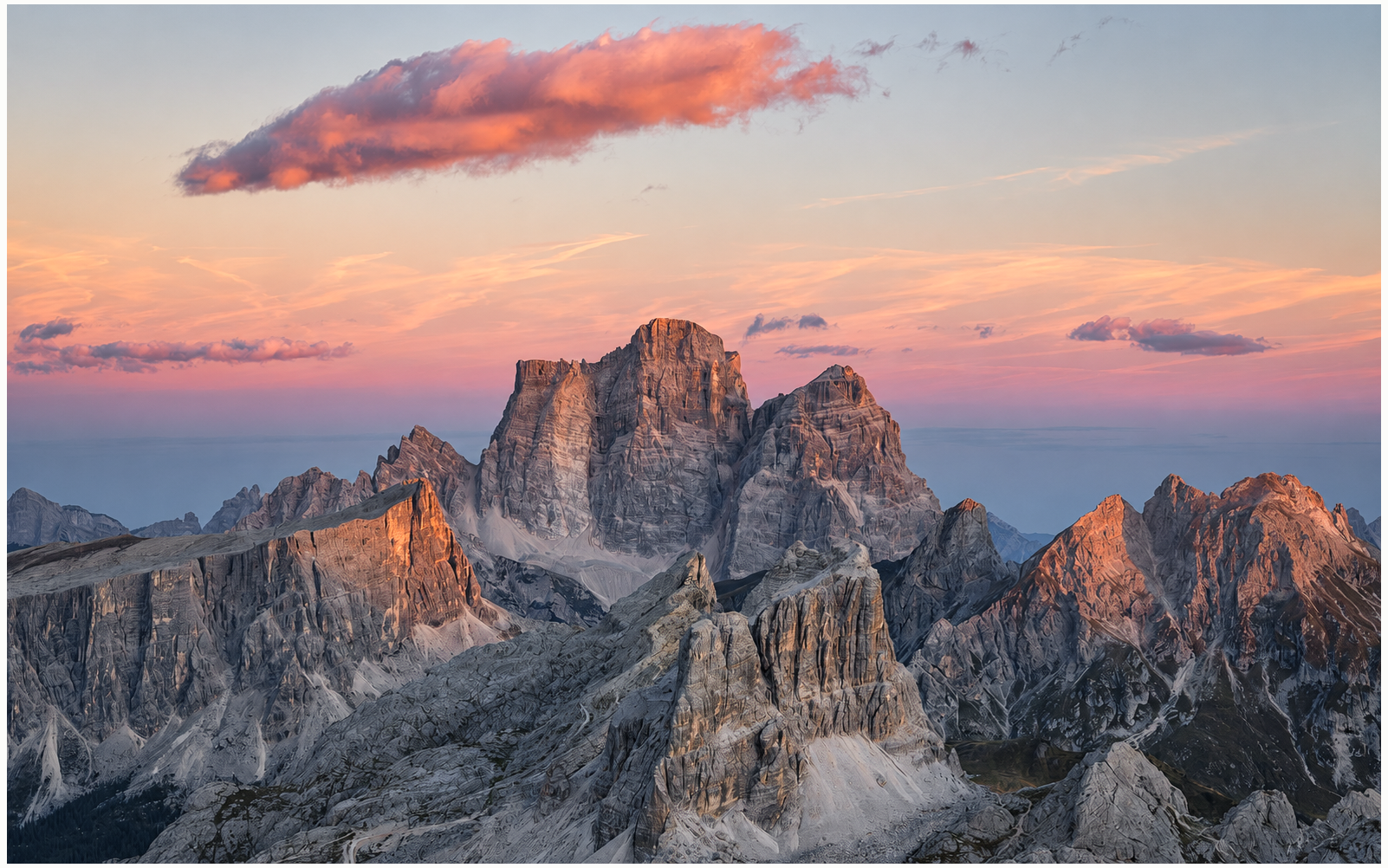 Last Light on the Dolomites