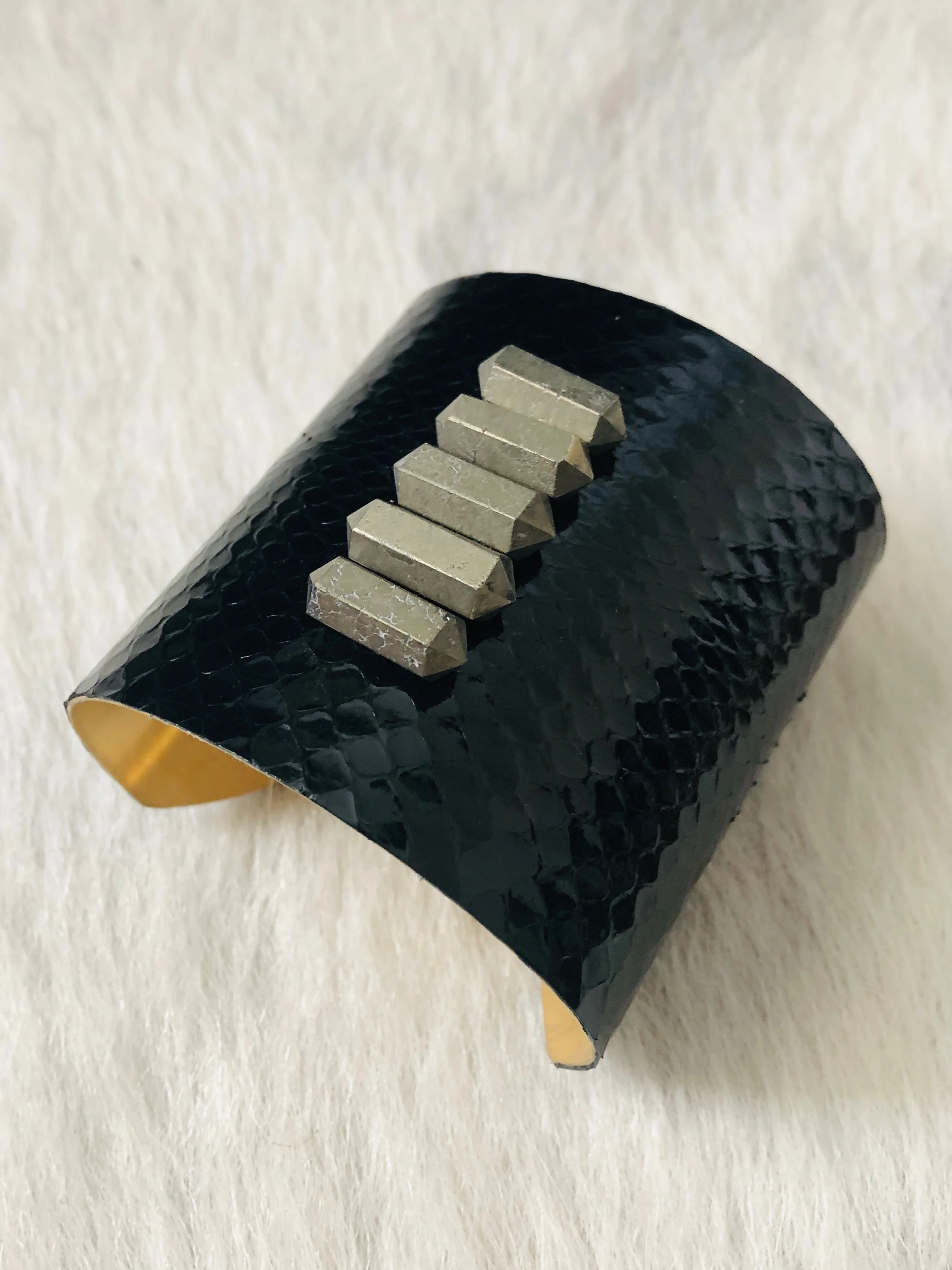 Black Snakeskin Cuff