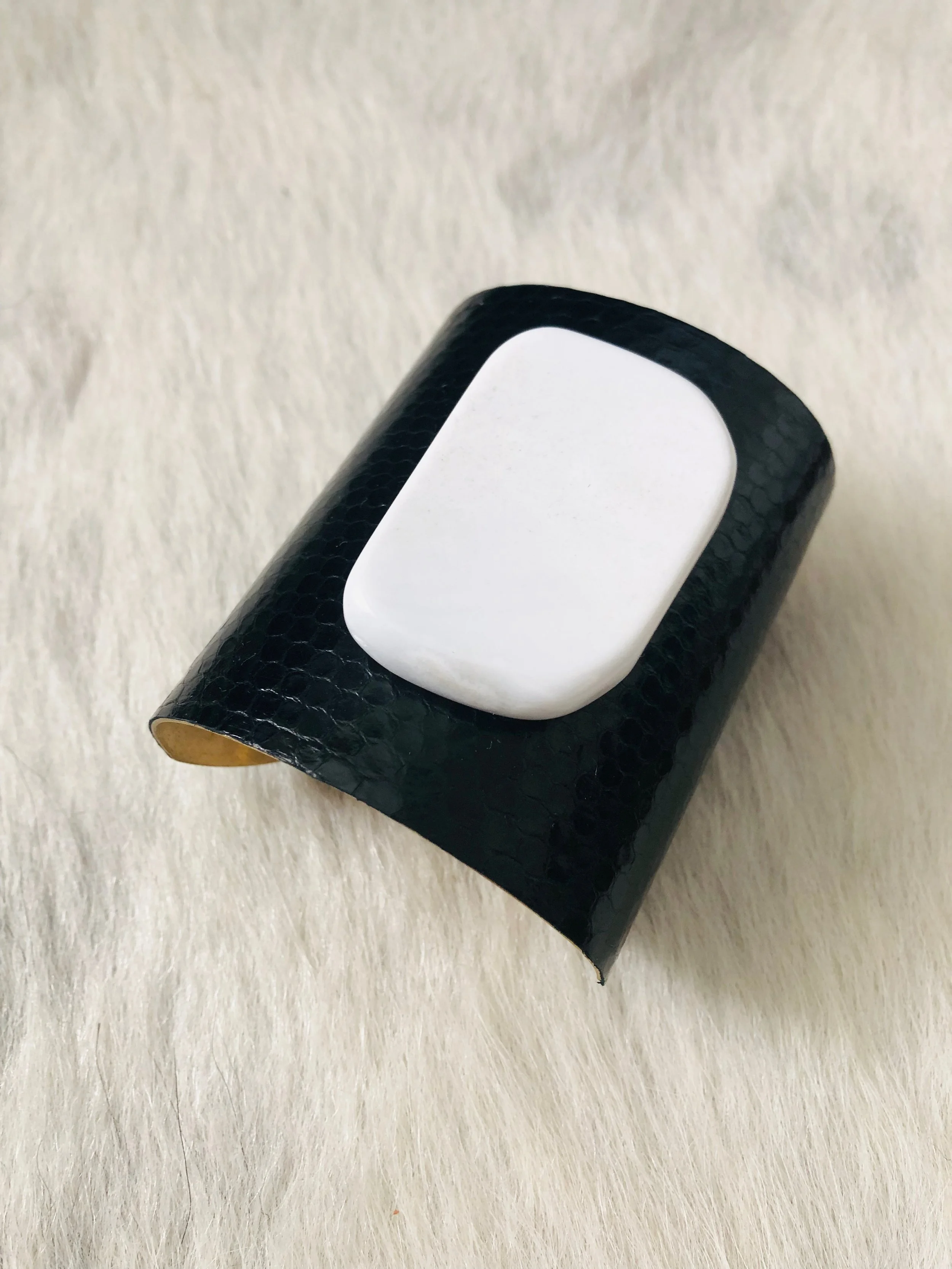 Black Snakeskin Cuff