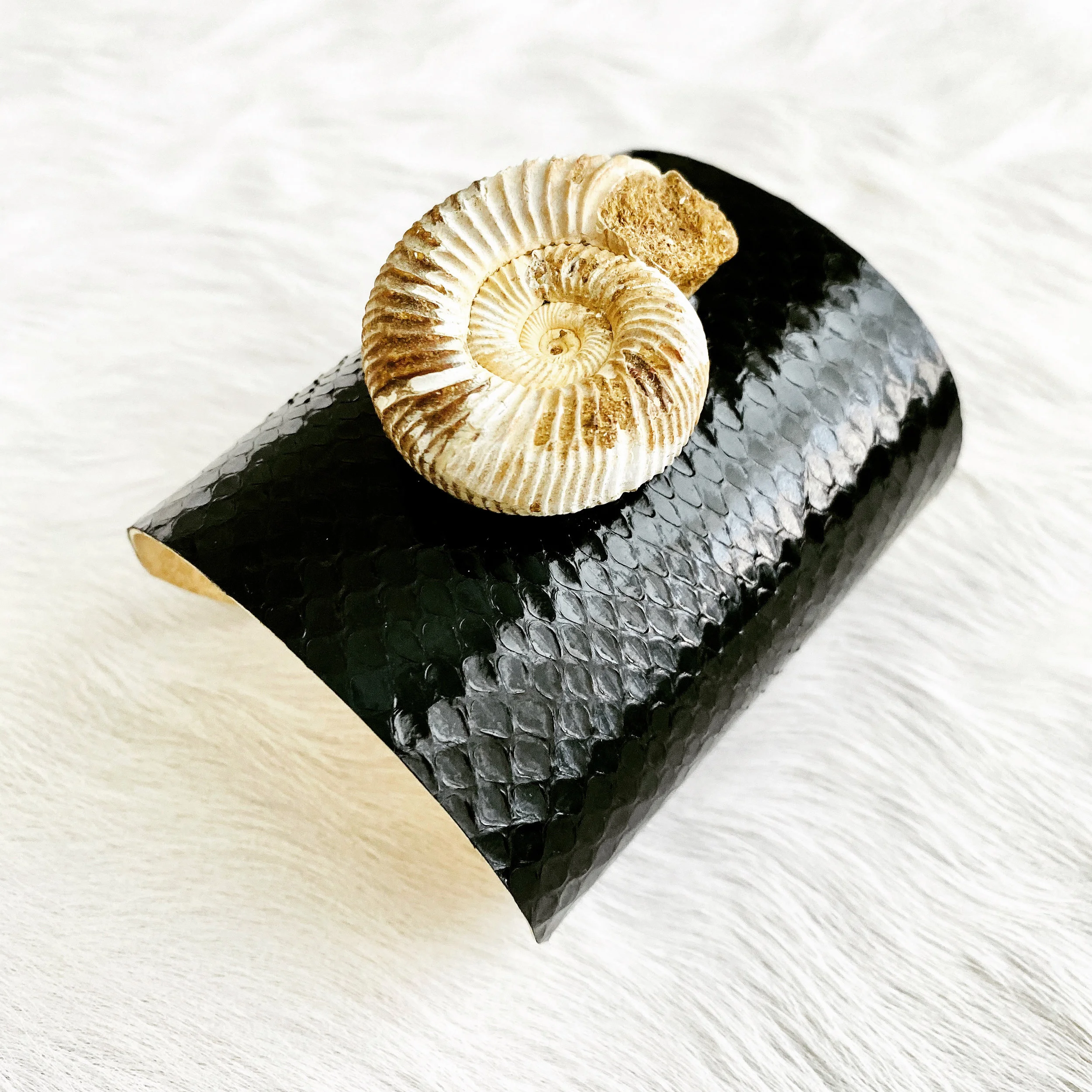 Ammonite Fossil Cuff