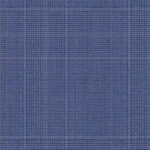 Bespoke Light Blue Plaid Italian wool fabric SKU V12-50160237 from the exclusive Drago Wallace Super 180's collection at Jim Adams Fashion