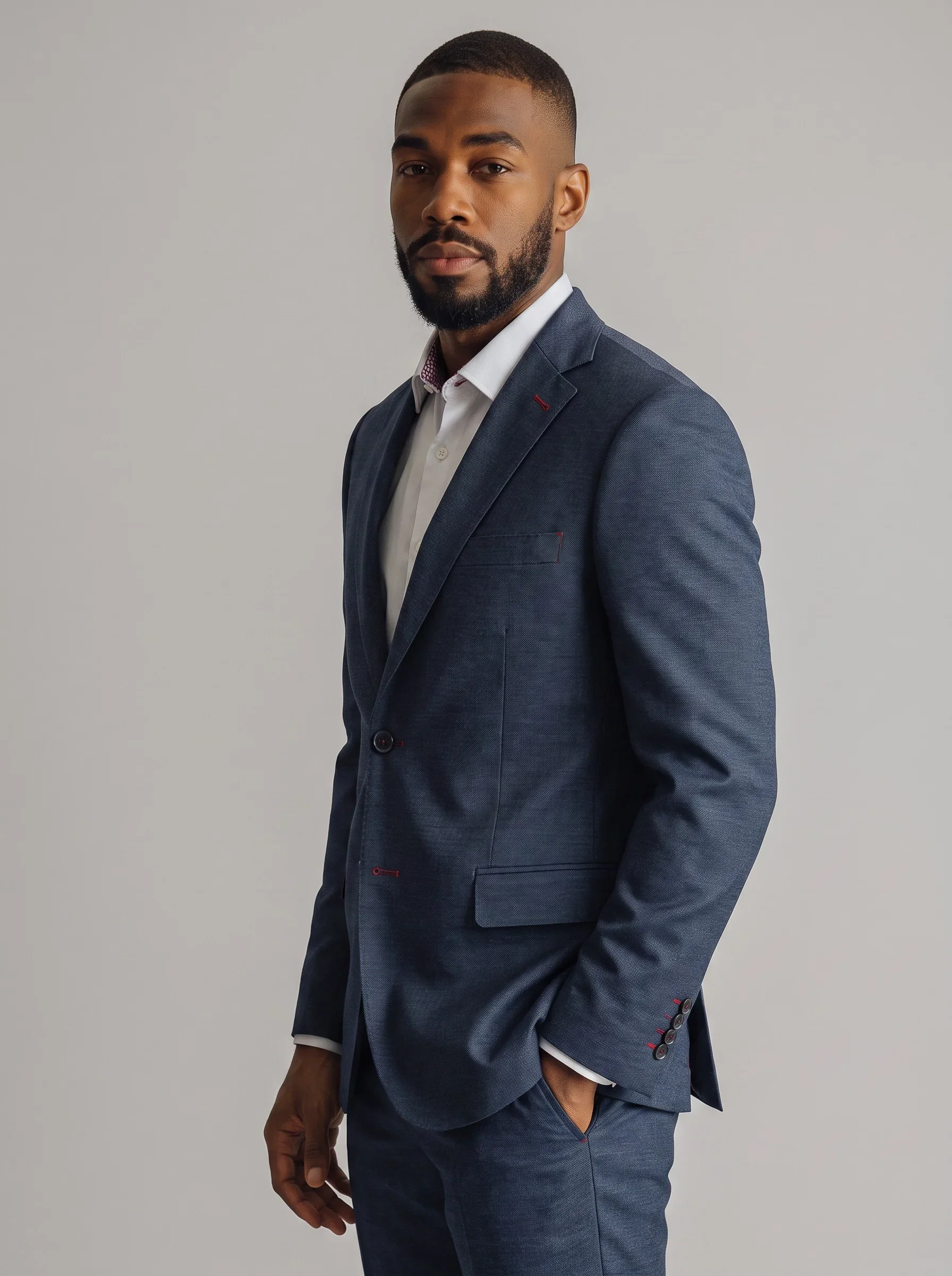 Aventus Blue Knit Sport Coat - Model.webp