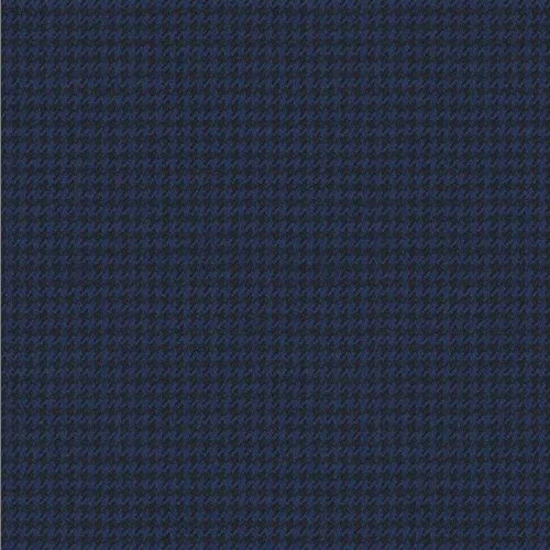 Classic Blue Houndstooth pattern fabric SKU V7-50160260 from the Drago Super 160's Sinfonia collection for high-end custom menswear by Jim Adams Fashion & Associates.
