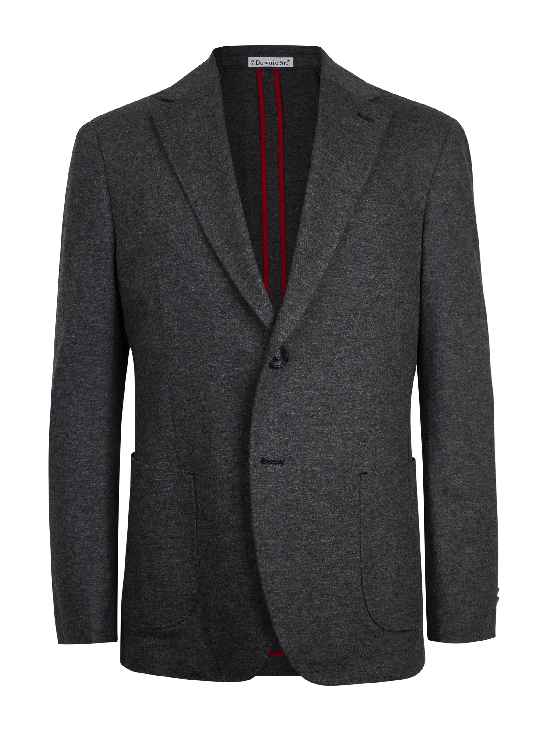 Carlisle Charcoal Wool and Cotton Knit Sport Coat.webp