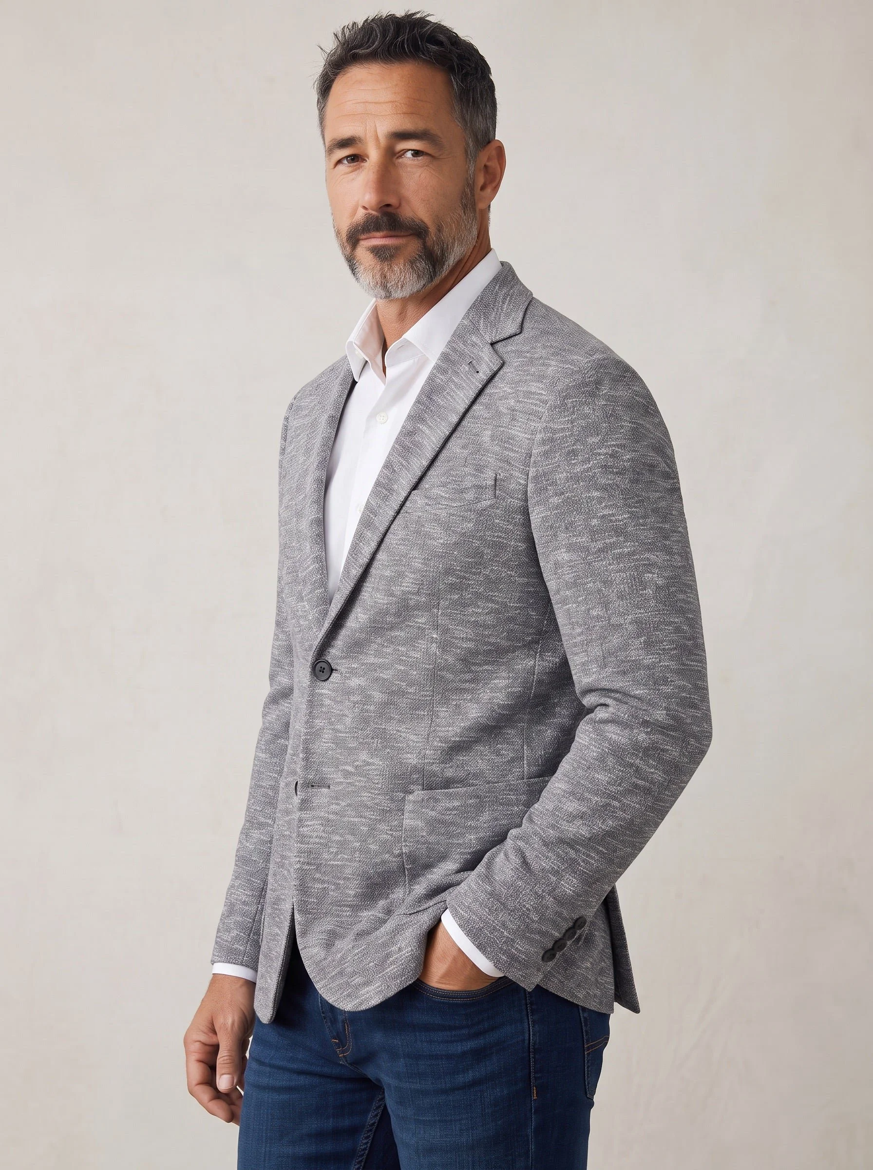 Arlington Mid Grey Rib Knit Sport Coat - Model.jpg