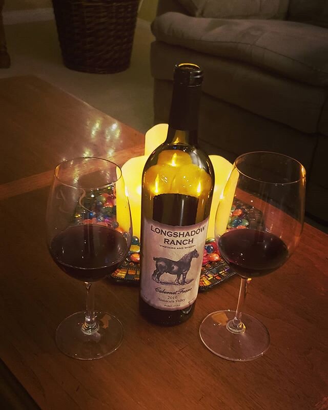 Holy cow this quarentine has been good for the spring cleaning in our wine fridge...on deck tonight a 2010 Cabernet Franc from @longshadowranchwinery...one word aged to perfection! Forgot all about you and since there are no coincidences...here's to 