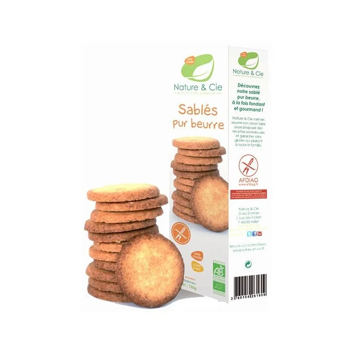 GALLETAS DE MANTEQUILLA SIN GLUTEN BIO, 135 g