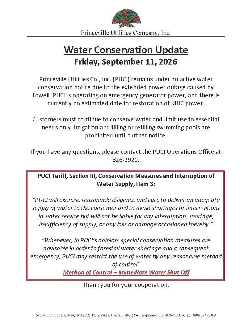 WATER CONSERVATION NOTICE 09/11/26