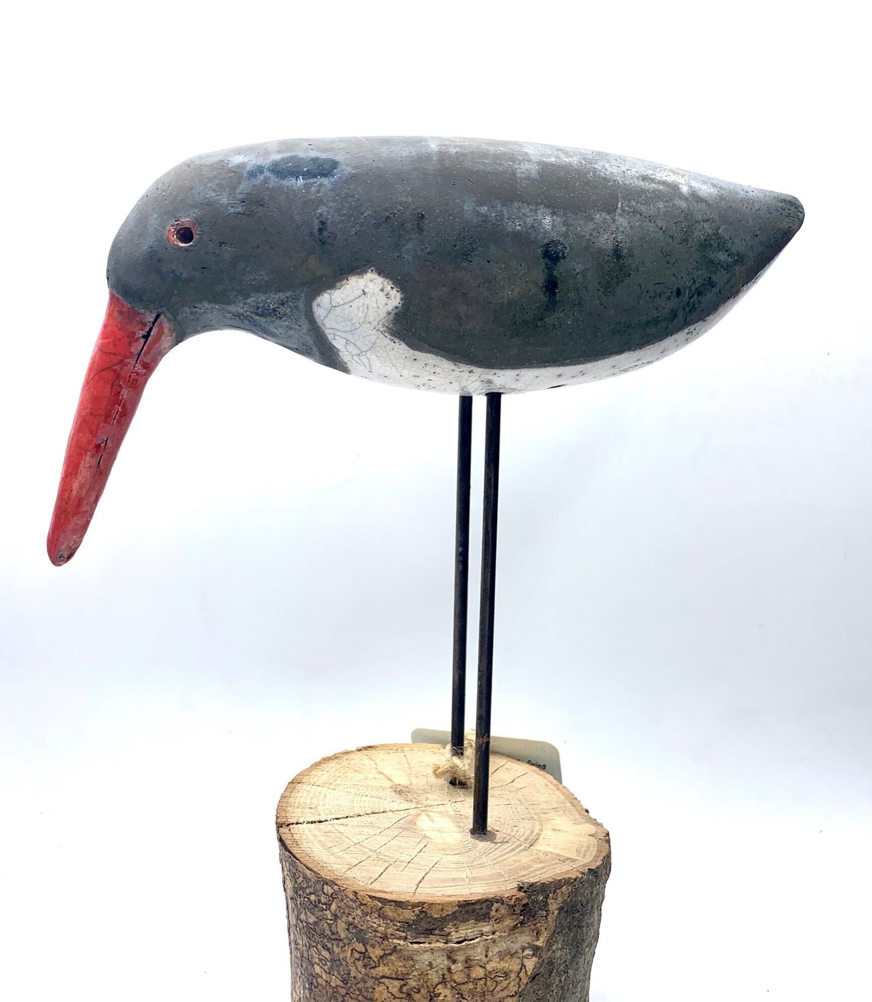 Raku ceramic Oyster catcher