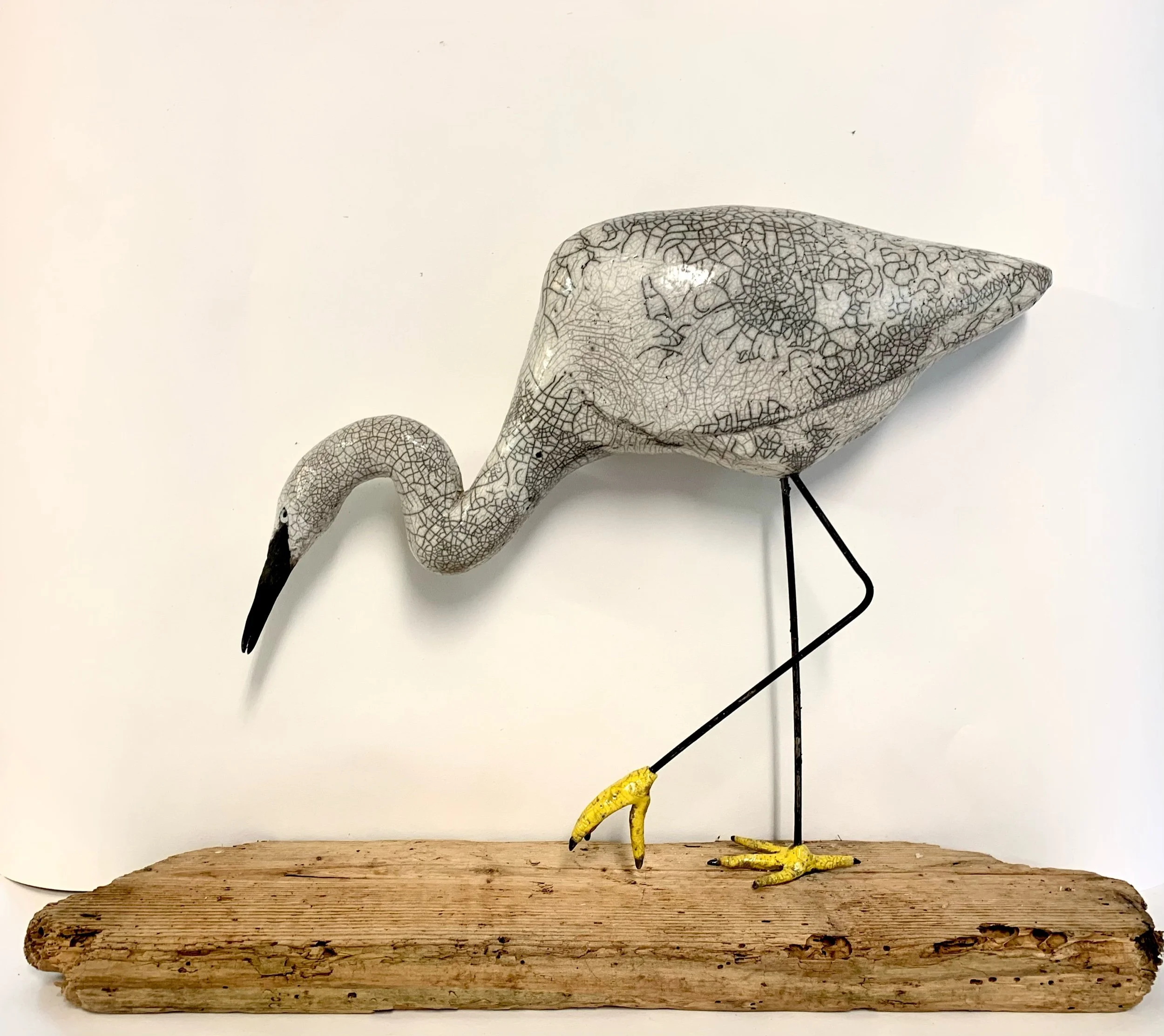 Fishing Egret. Turnstone ceramics
