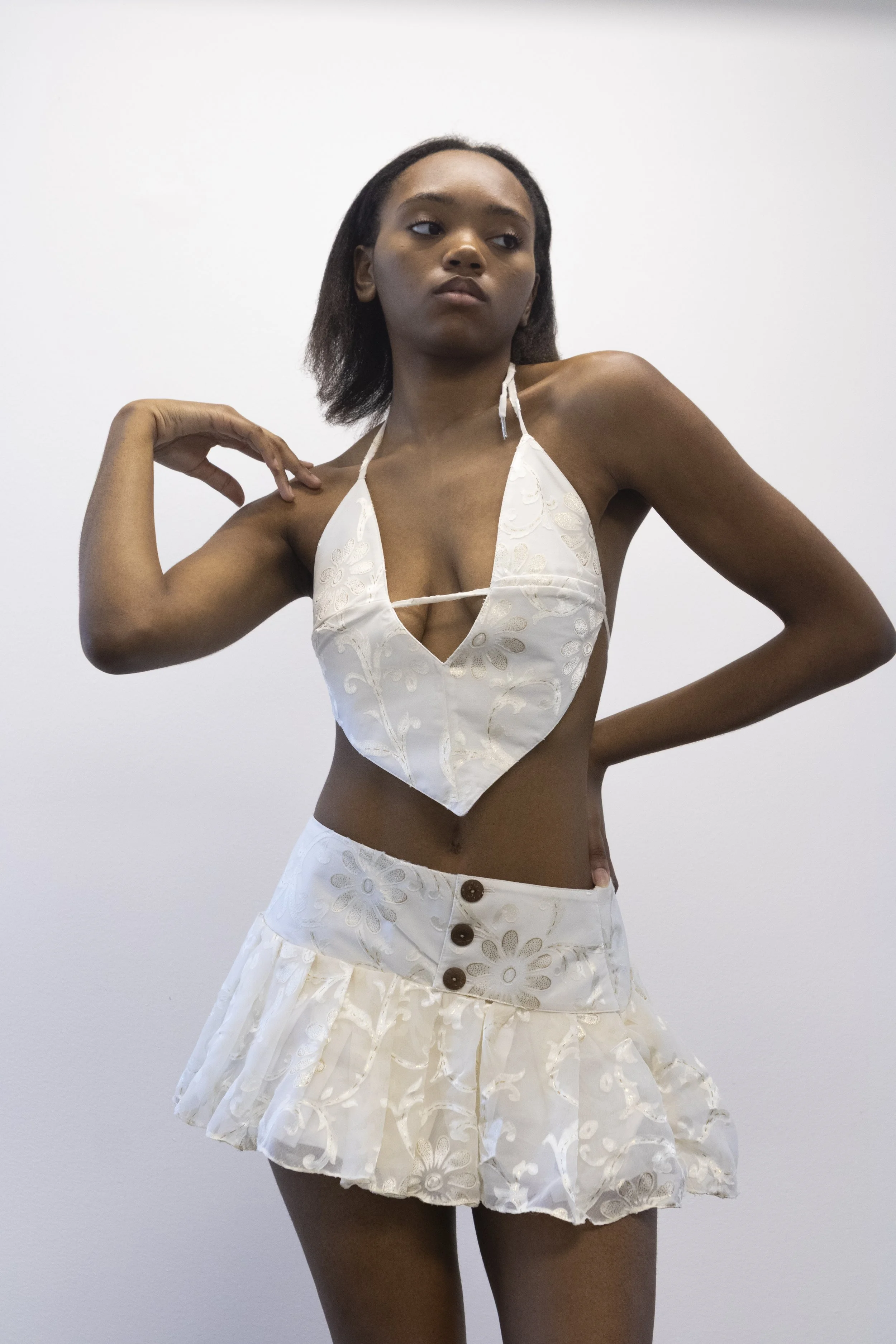 DK-030 Top - Ivory Bloom - S