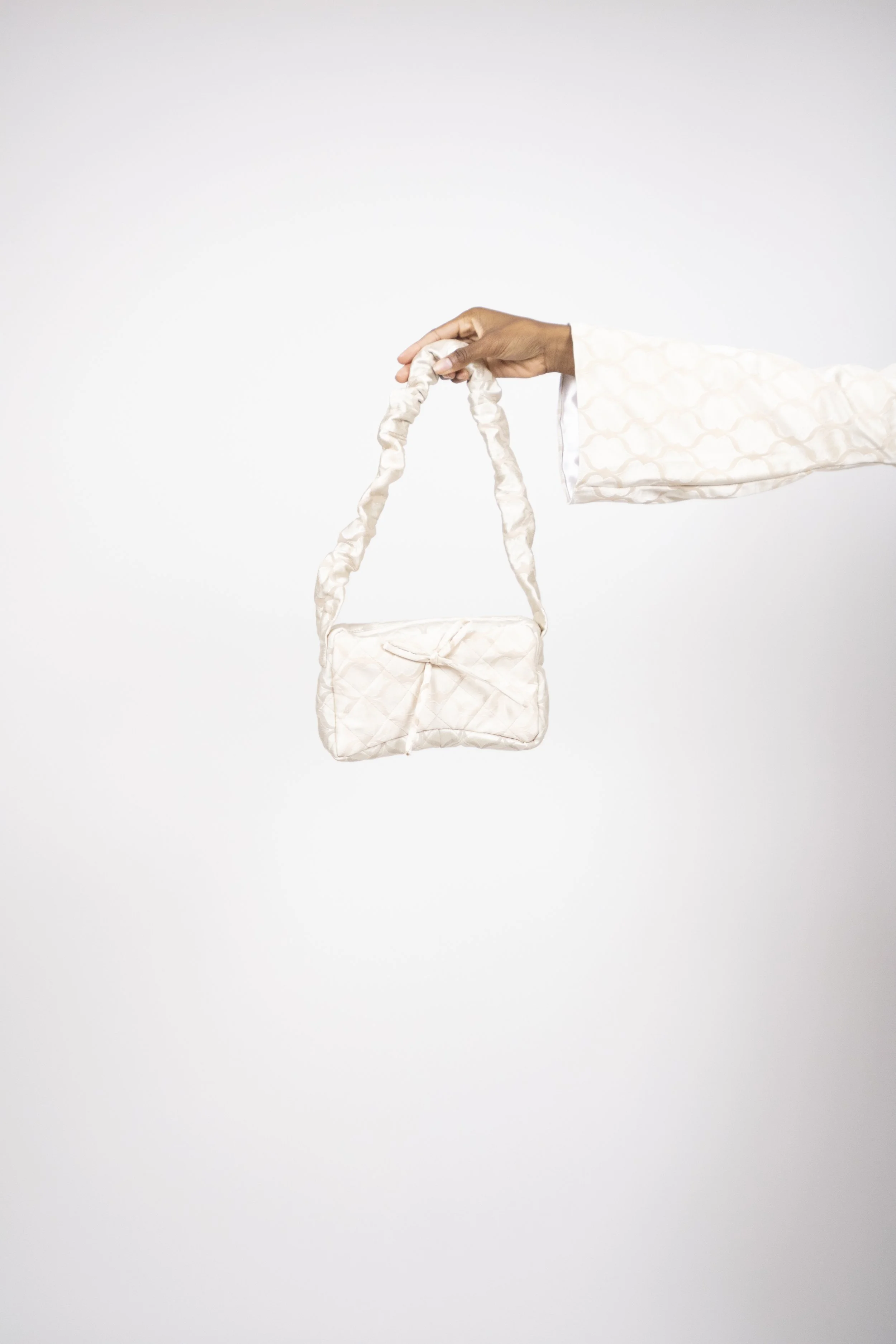 1:1 Upcycled Scrunch Handle Quilted Purse