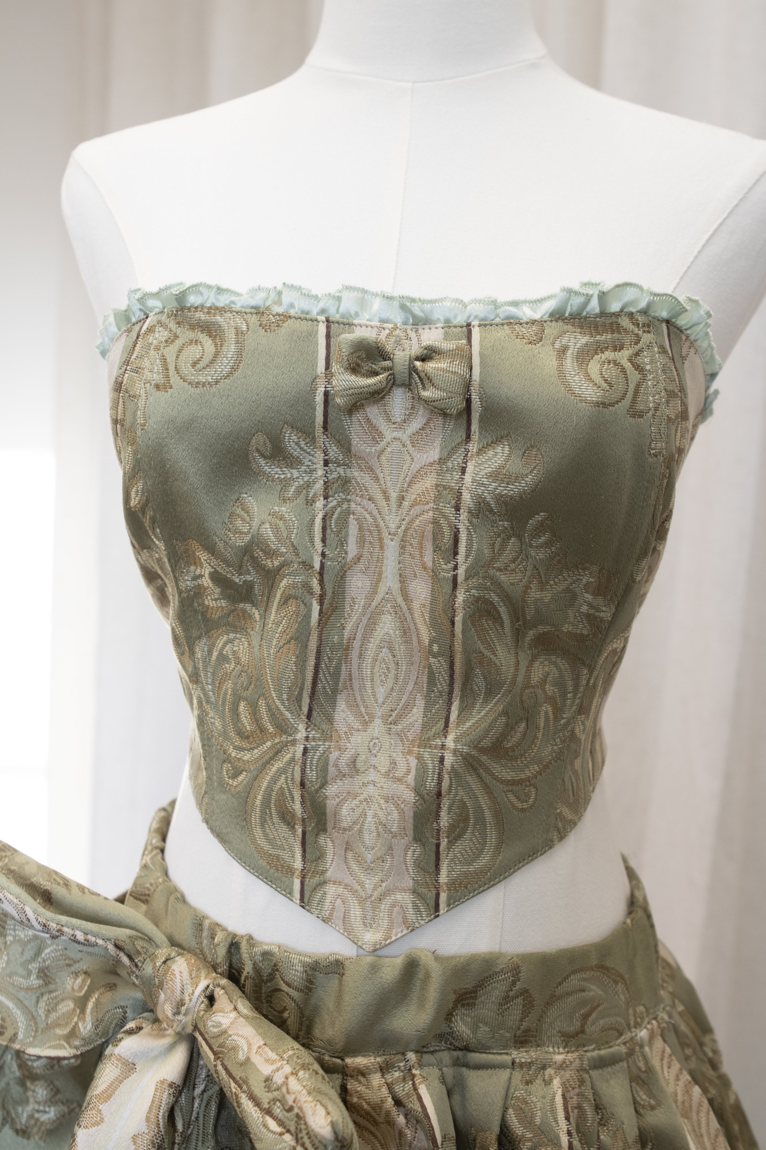 DK-033 Corset Top - Gilded Sage - M