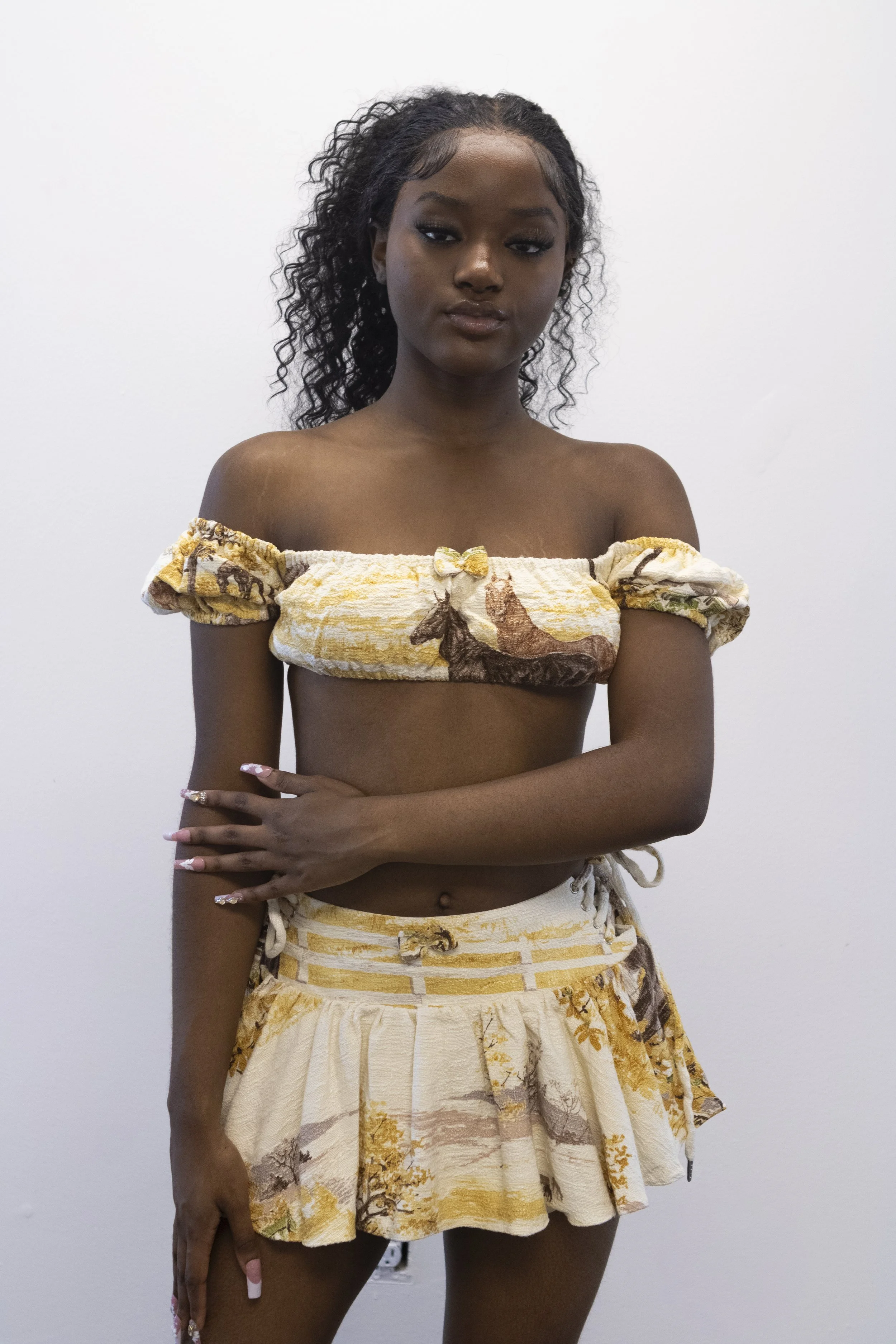DS-029 Mini Skirt - Golden Prairie - S