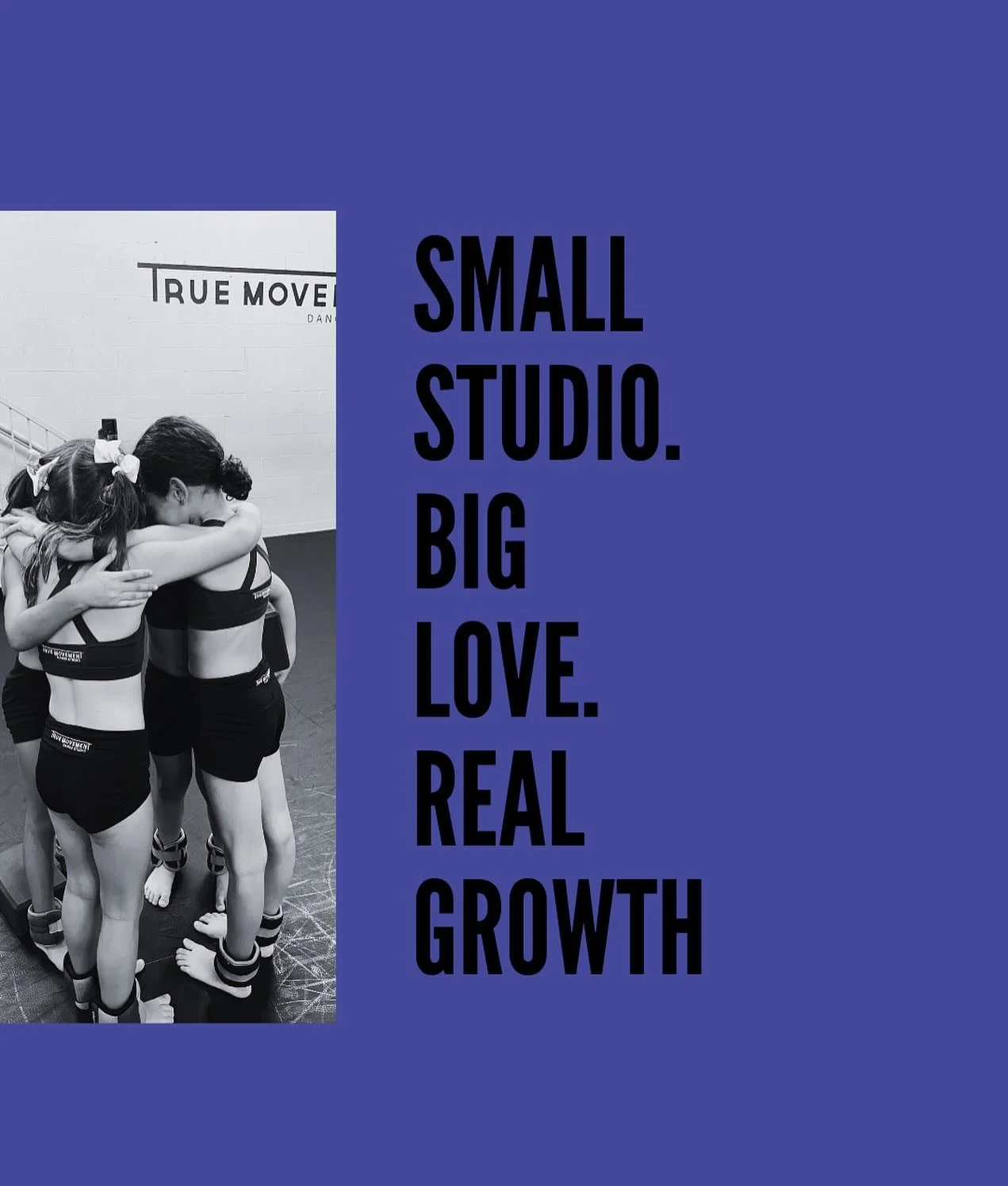 Small studio, big love, real growth. 🤍 At True Movement, you get to dance, learn, and shine. Join our studio family and feel the difference.