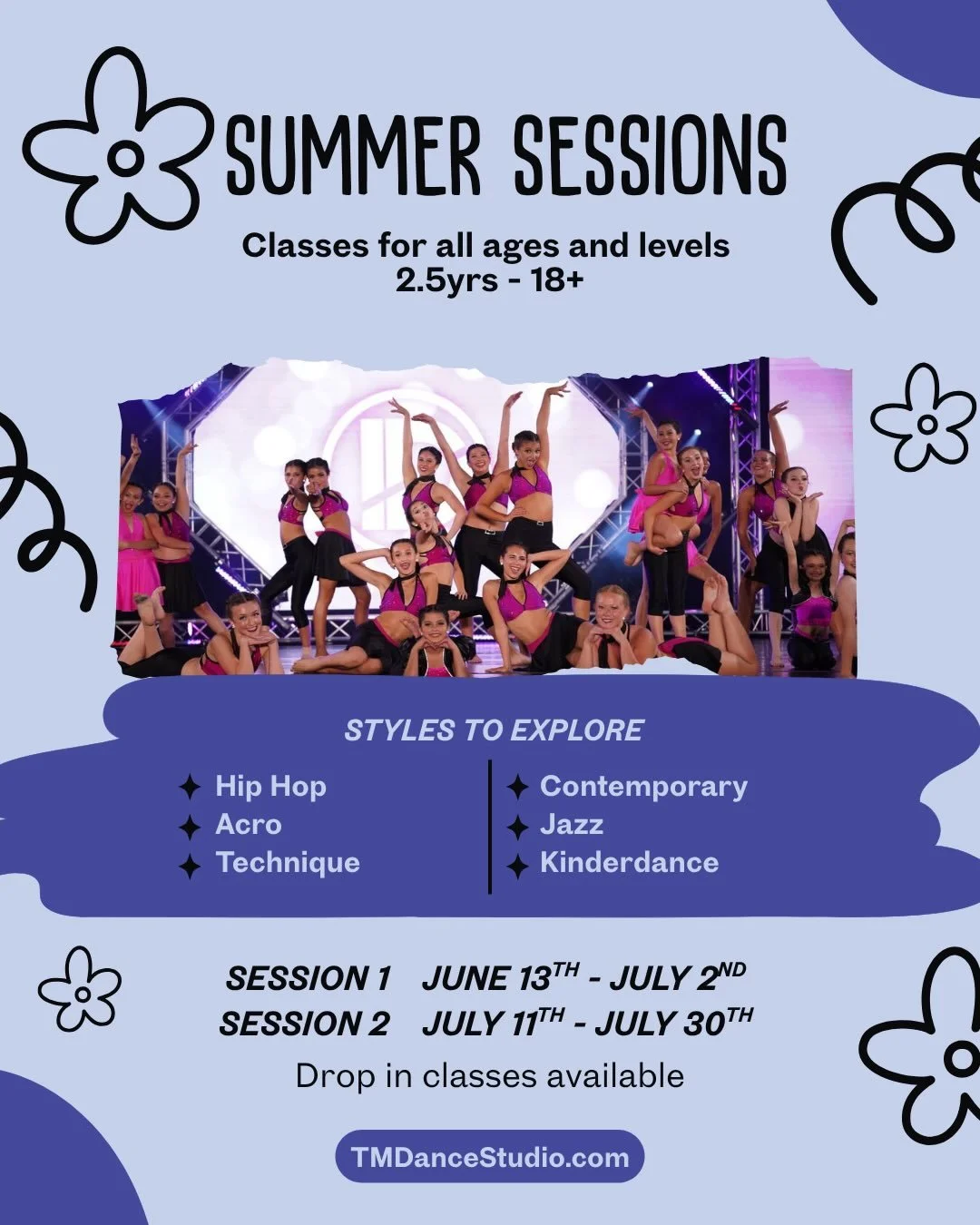 Summer training starts here ☀️
Stay consistent, try new styles, and keep growing all summer long.

✨ 2 flexible sessions
✨ Small classes + focused training
✨ Drop-ins available

Spots are limited, secure yours now! #TrueMovementDance #SummerTraining 
